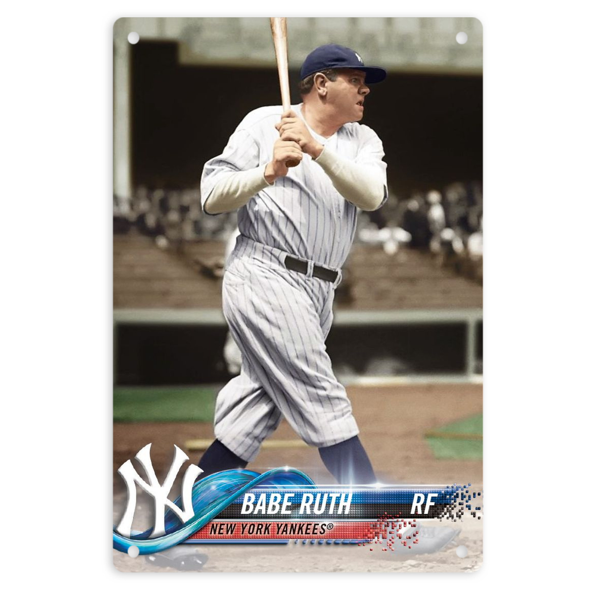 Babe Ruth 16 8x12inch Vertical Aluminum Sign - Durable Fade-Resistant Indoor/Outdoor Safety & Information Plaque For Office, Hotel, Restaurant, Bar, Public Spaces