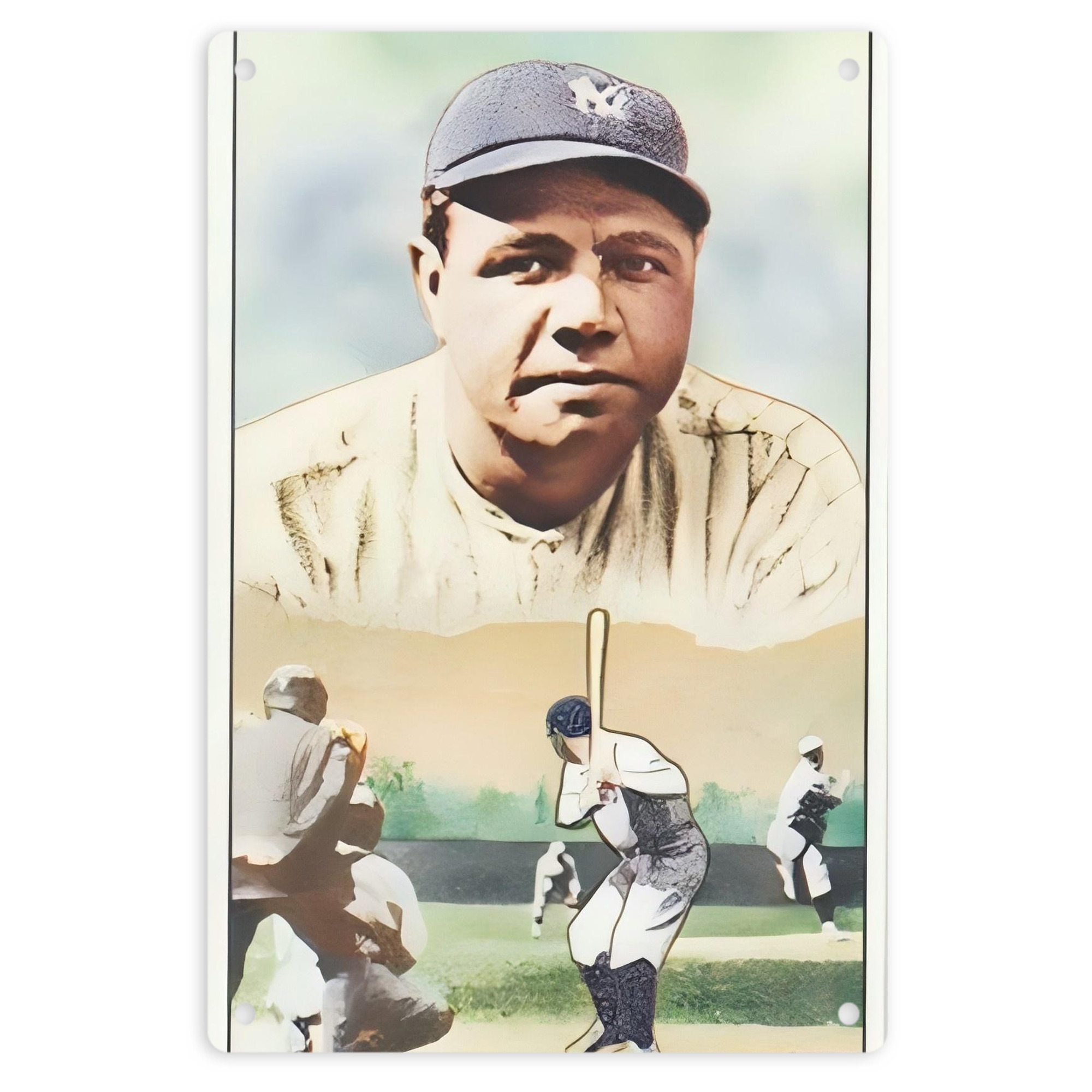 Babe Ruth 18 8x12inch Vertical Aluminum Sign - Durable Fade-Resistant Indoor/Outdoor Safety & Information Plaque For Office, Hotel, Restaurant, Bar, Public Spaces