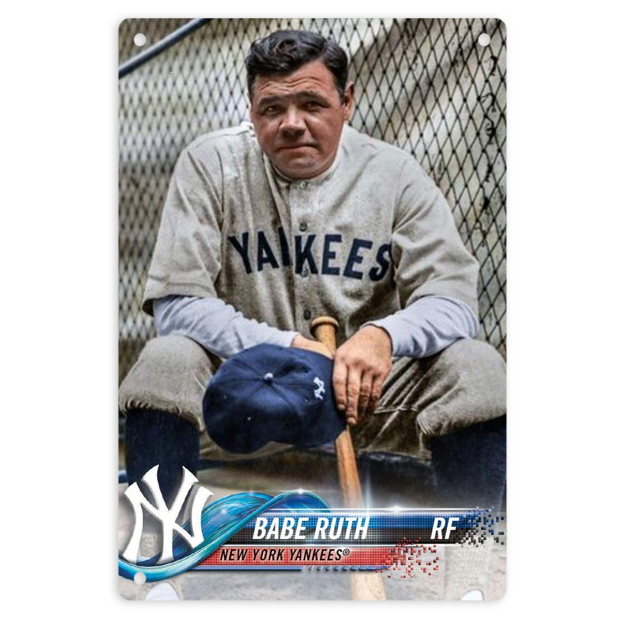 Babe Ruth 24 8x12inch Vertical Aluminum Sign - Durable Fade-Resistant Indoor/Outdoor Safety & Information Plaque For Office, Hotel, Restaurant, Bar, Public Spaces