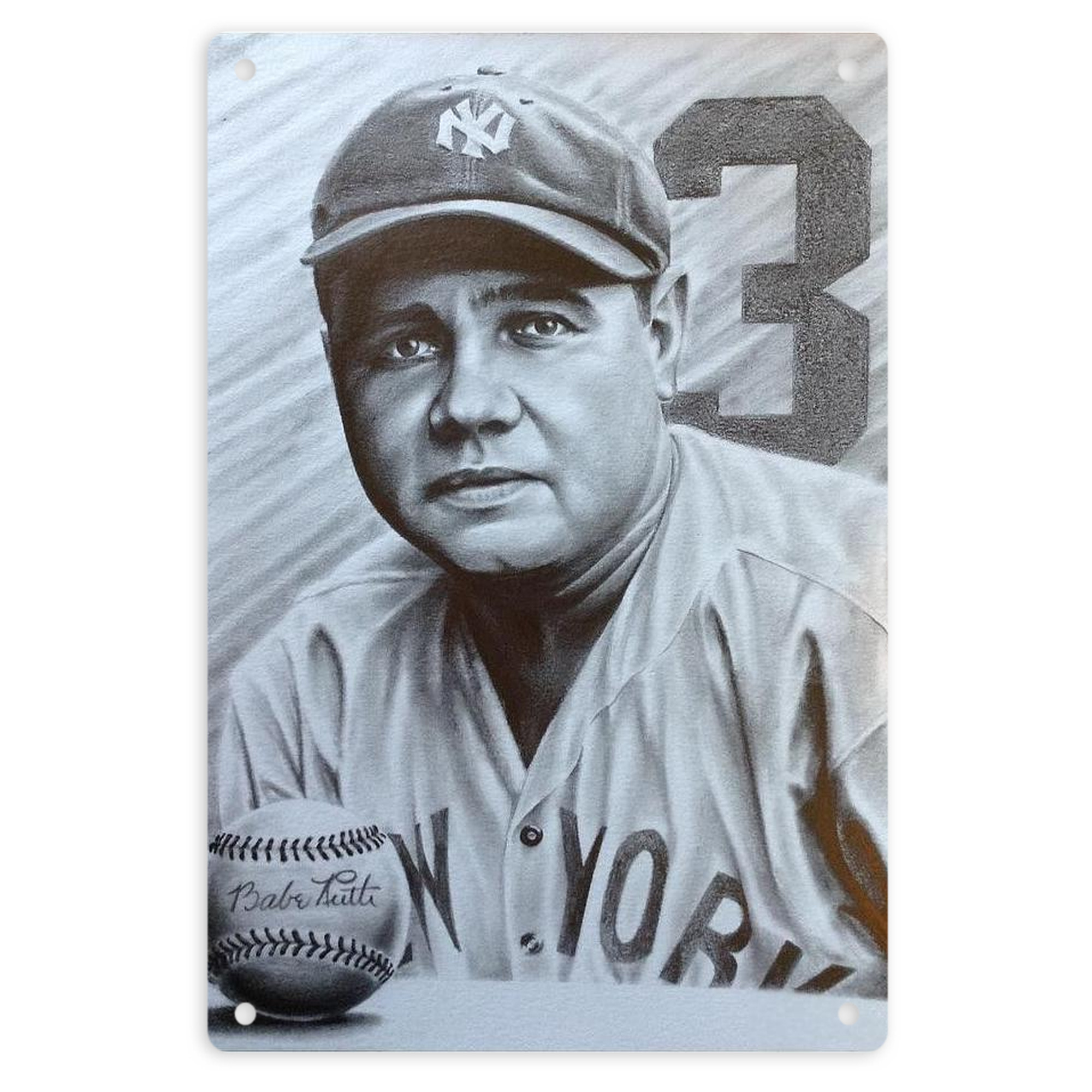 Babe Ruth 29 8x12inch Vertical Aluminum Sign - Durable Fade-Resistant Indoor/Outdoor Safety & Information Plaque For Office, Hotel, Restaurant, Bar, Public Spaces