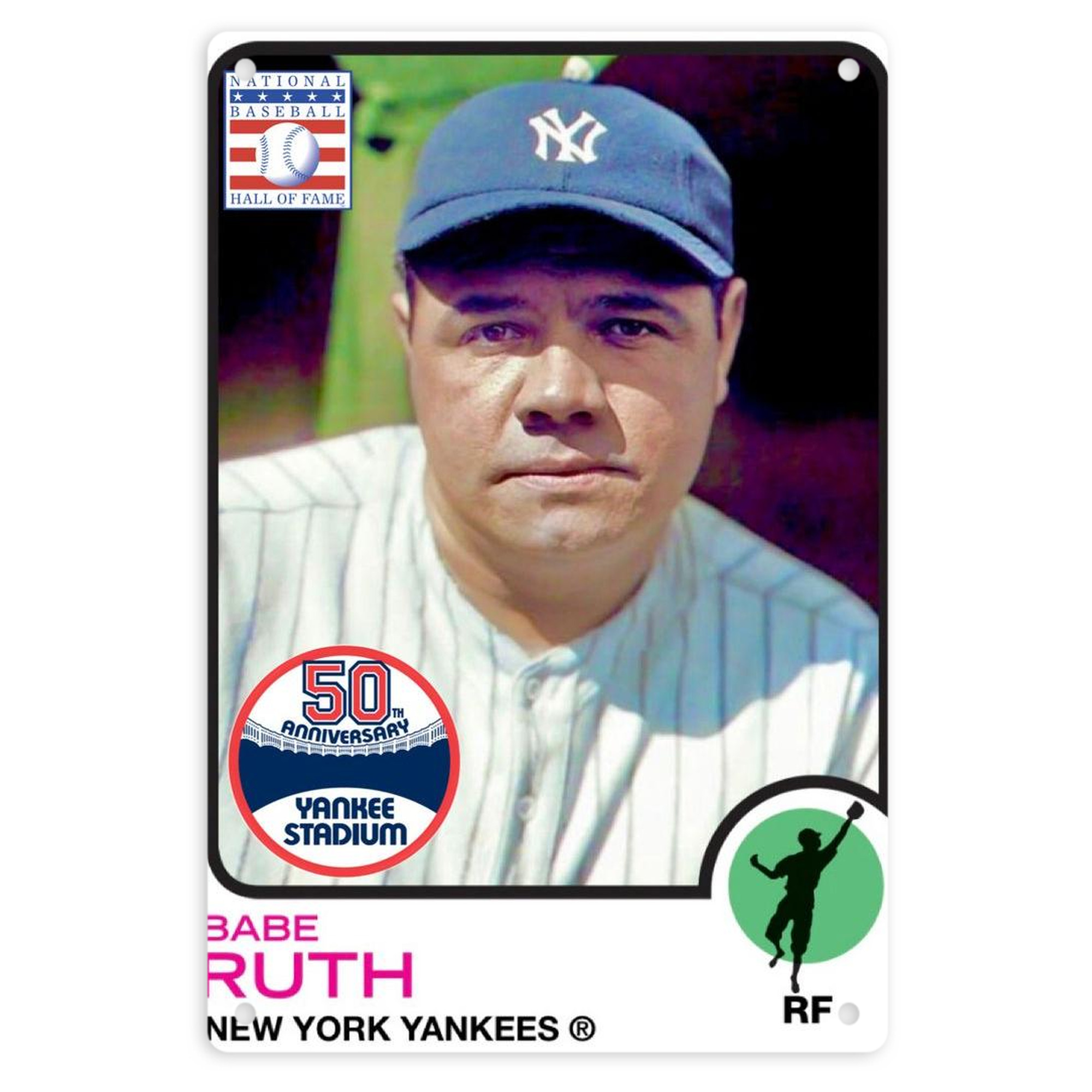 Babe Ruth 40 8x12inch Vertical Aluminum Sign - Durable Fade-Resistant Indoor/Outdoor Safety & Information Plaque For Office, Hotel, Restaurant, Bar, Public Spaces