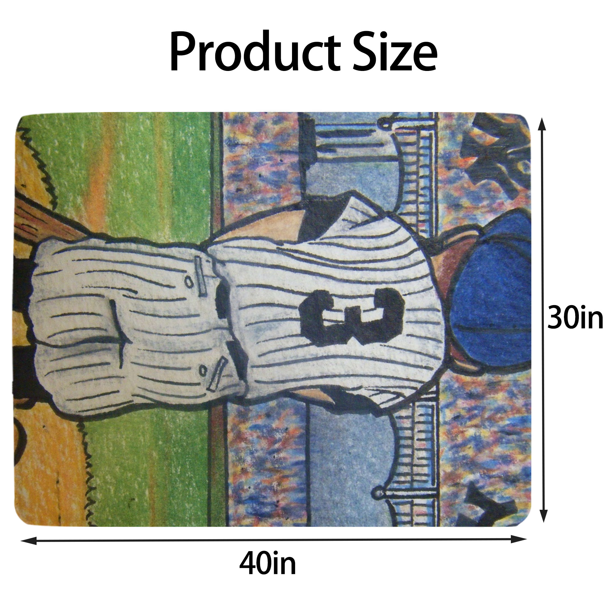 Babe Ruth 37 Soft Plush Fleece Blanket 30x40 Inch - 300GSM Flannel, Ultra Soft & Warm, Lightweight & Durable, Perfect For Kids, Adults, Couch, Bed, Camping, Travel, Gift For Family & Friends