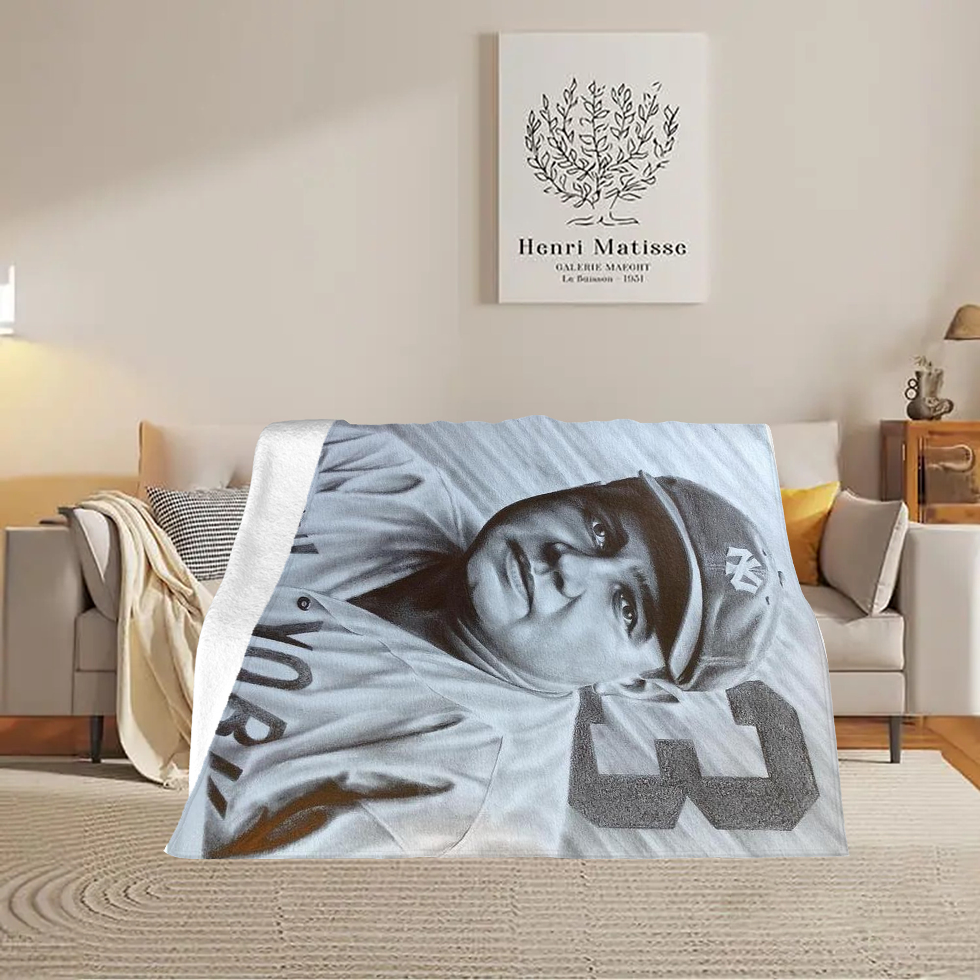 Babe Ruth 29 Soft Plush Fleece Blanket 30x40 Inch - 300GSM Flannel, Ultra Soft & Warm, Lightweight & Durable, Perfect For Kids, Adults, Couch, Bed, Camping, Travel, Gift For Family & Friends