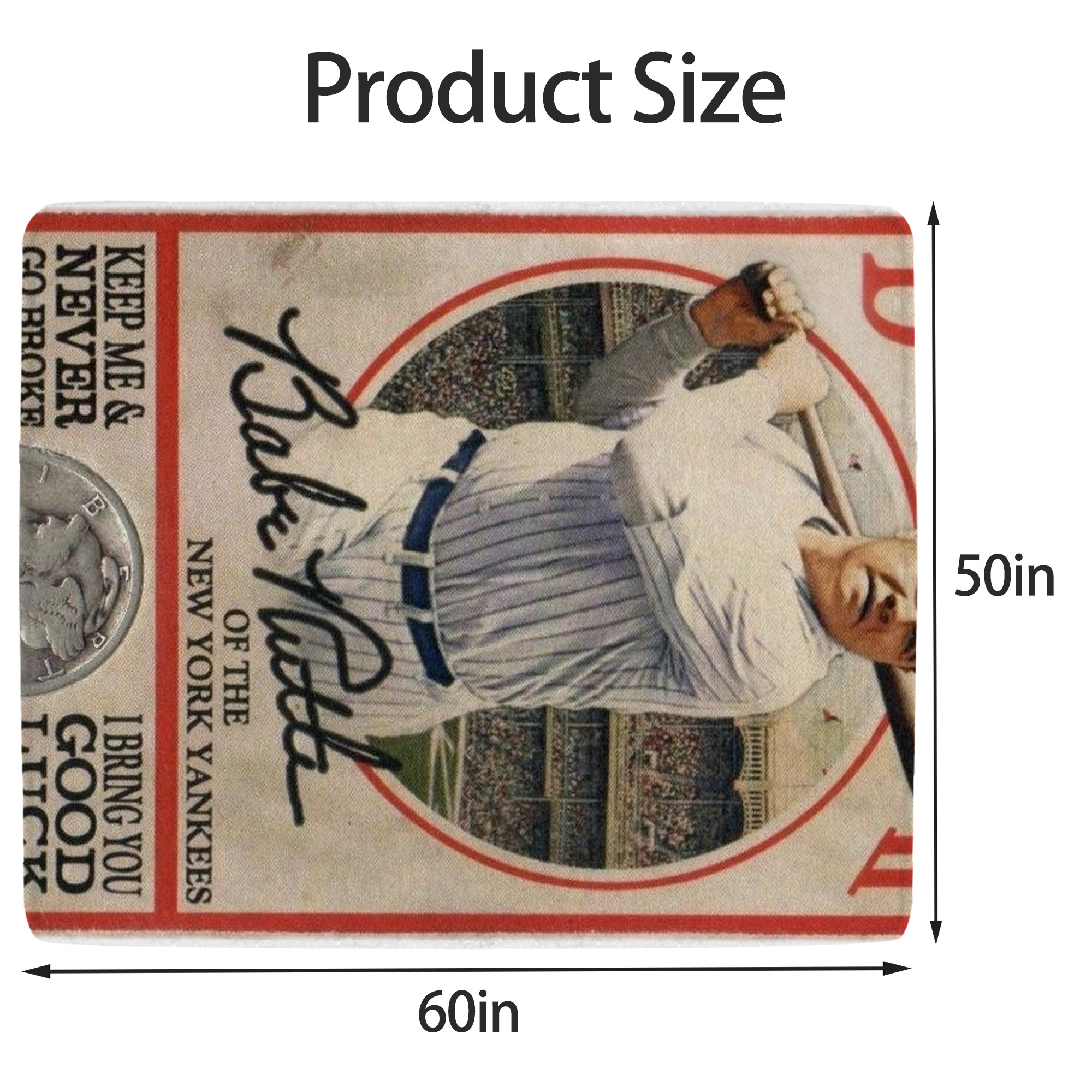 Babe Ruth 15 Soft Fleece Throw Blanket 50 X 60 Inch – Super Soft, Lightweight, And Durable – Perfect For Sofa, Bed, Camping, And More – Ideal Gift For Family And Friends