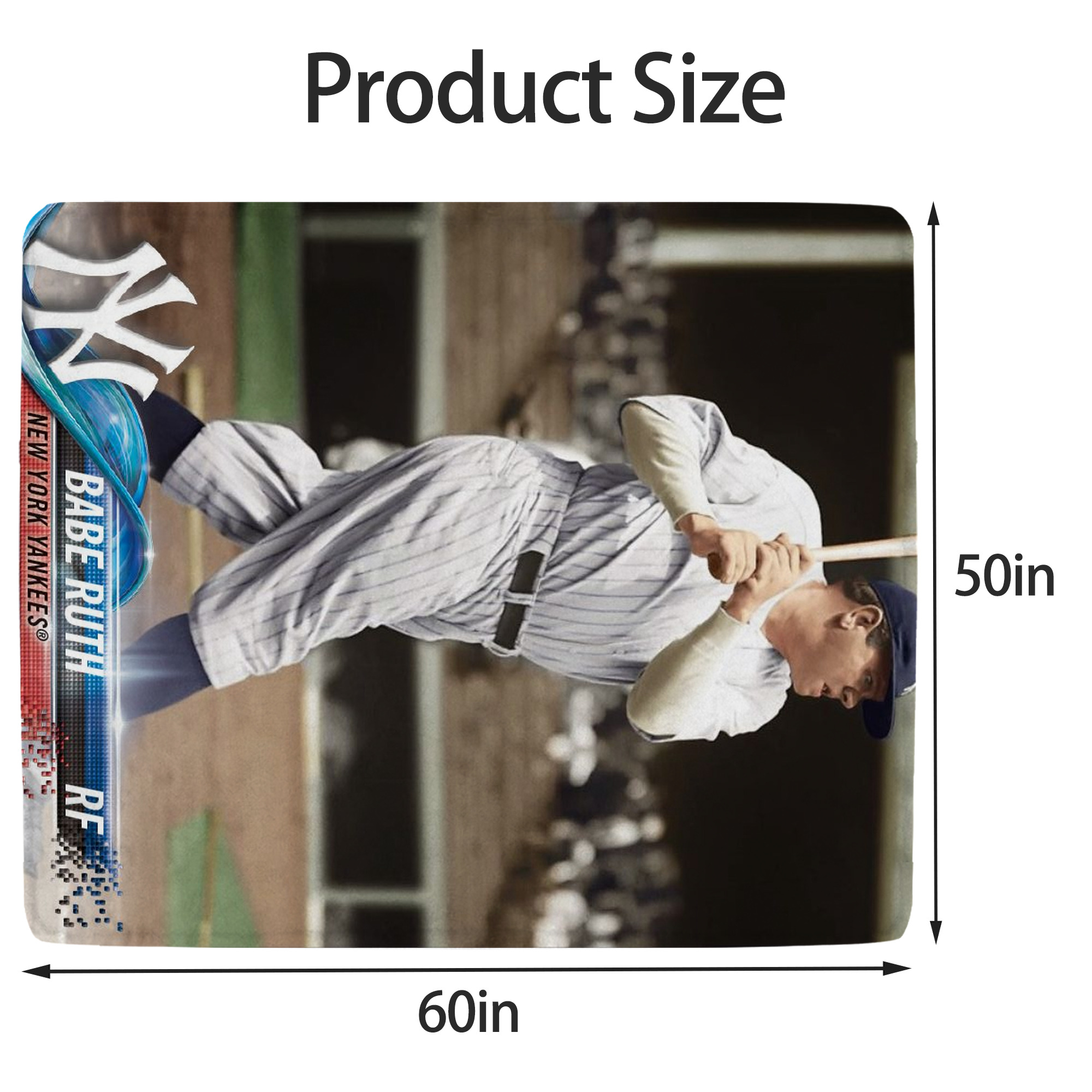 Babe Ruth 16 Soft Fleece Throw Blanket 50 X 60 Inch – Super Soft, Lightweight, And Durable – Perfect For Sofa, Bed, Camping, And More – Ideal Gift For Family And Friends