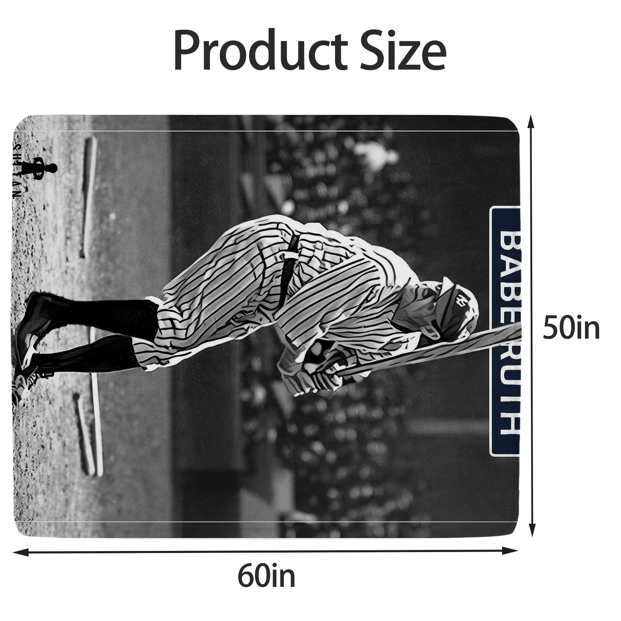 Babe Ruth 17 Soft Fleece Throw Blanket 50 X 60 Inch – Super Soft, Lightweight, And Durable – Perfect For Sofa, Bed, Camping, And More – Ideal Gift For Family And Friends