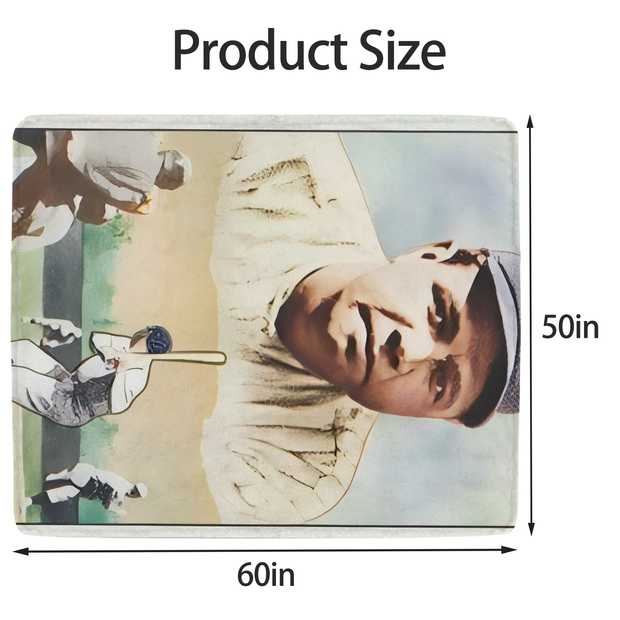 Babe Ruth 18 Soft Fleece Throw Blanket 50 X 60 Inch – Super Soft, Lightweight, And Durable – Perfect For Sofa, Bed, Camping, And More – Ideal Gift For Family And Friends