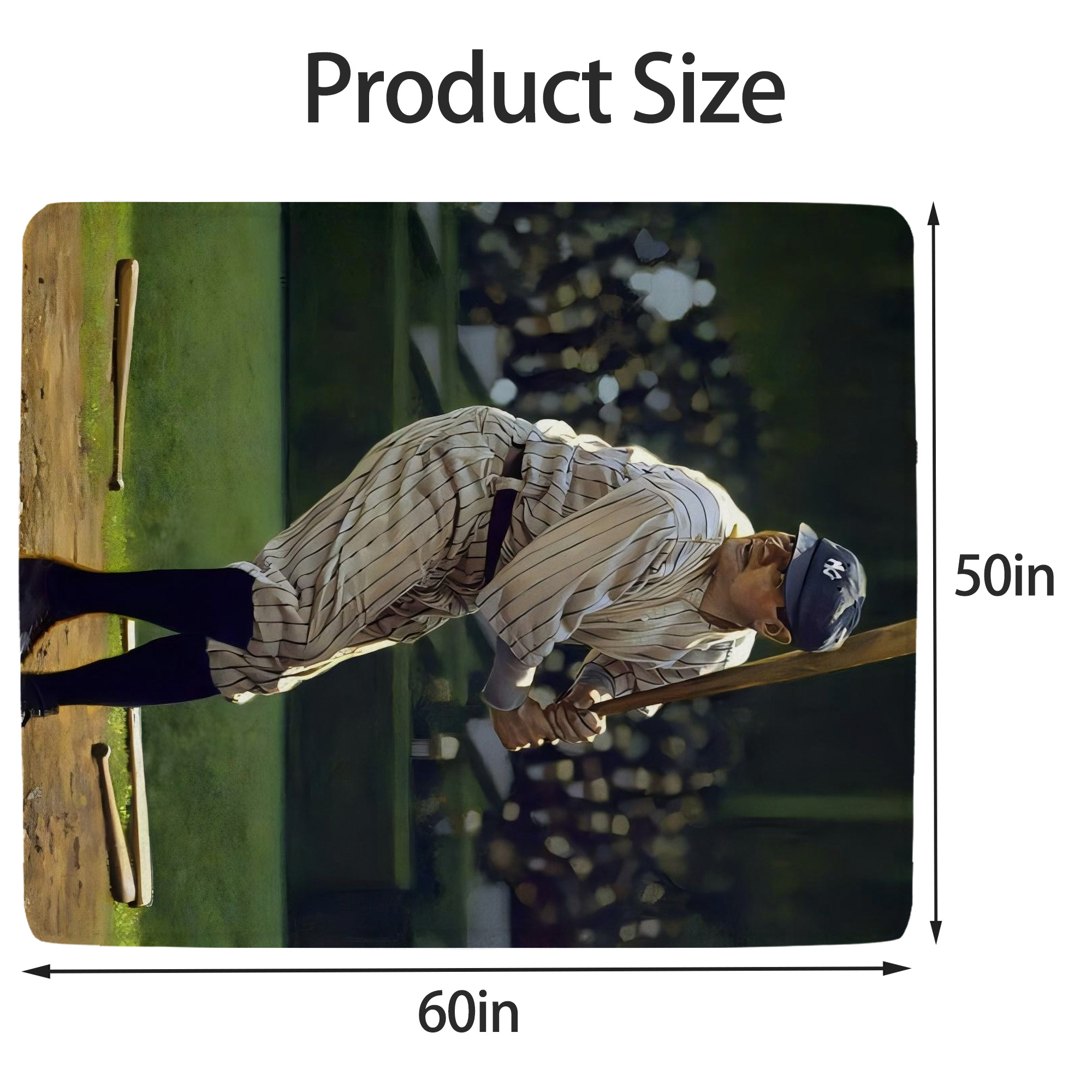 Babe Ruth 19 Soft Fleece Throw Blanket 50 X 60 Inch – Super Soft, Lightweight, And Durable – Perfect For Sofa, Bed, Camping, And More – Ideal Gift For Family And Friends