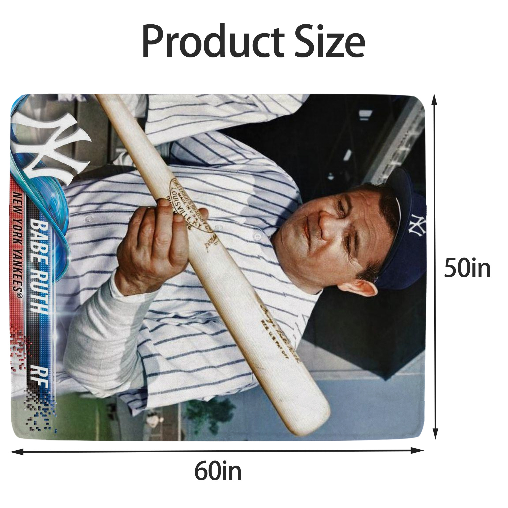 Babe Ruth 20 Soft Fleece Throw Blanket 50 X 60 Inch – Super Soft, Lightweight, And Durable – Perfect For Sofa, Bed, Camping, And More – Ideal Gift For Family And Friends