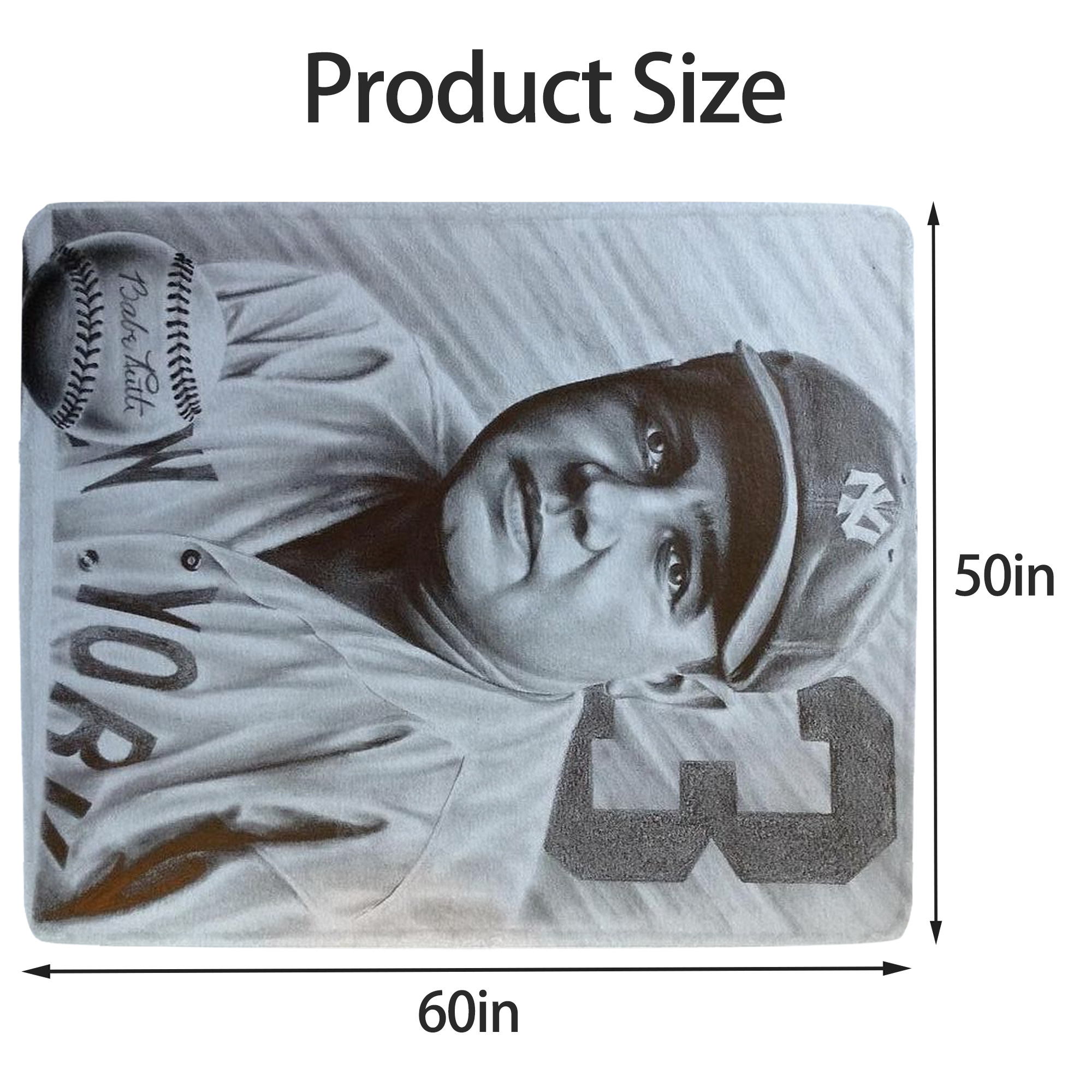 Babe Ruth 29 Soft Fleece Throw Blanket 50 X 60 Inch – Super Soft, Lightweight, And Durable – Perfect For Sofa, Bed, Camping, And More – Ideal Gift For Family And Friends