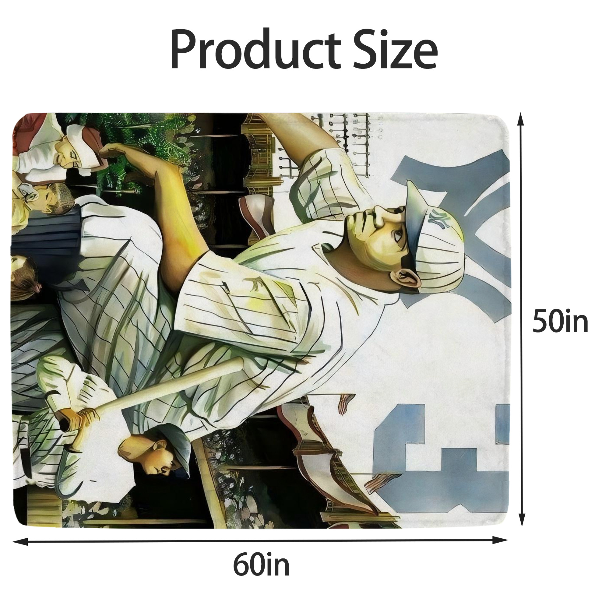 Babe Ruth 33 Soft Fleece Throw Blanket 50 X 60 Inch – Super Soft, Lightweight, And Durable – Perfect For Sofa, Bed, Camping, And More – Ideal Gift For Family And Friends