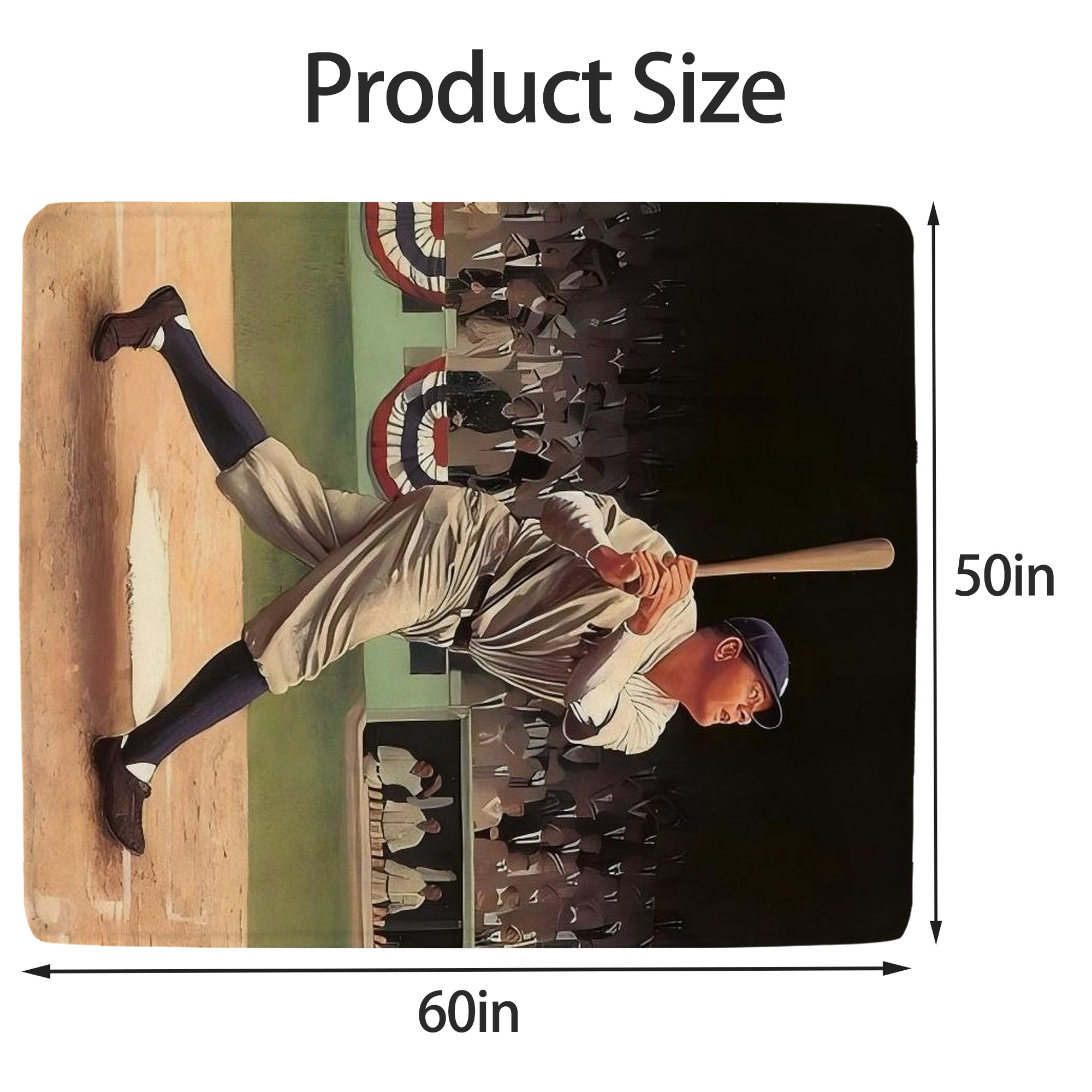 Babe Ruth 35 Soft Fleece Throw Blanket 50 X 60 Inch – Super Soft, Lightweight, And Durable – Perfect For Sofa, Bed, Camping, And More – Ideal Gift For Family And Friends