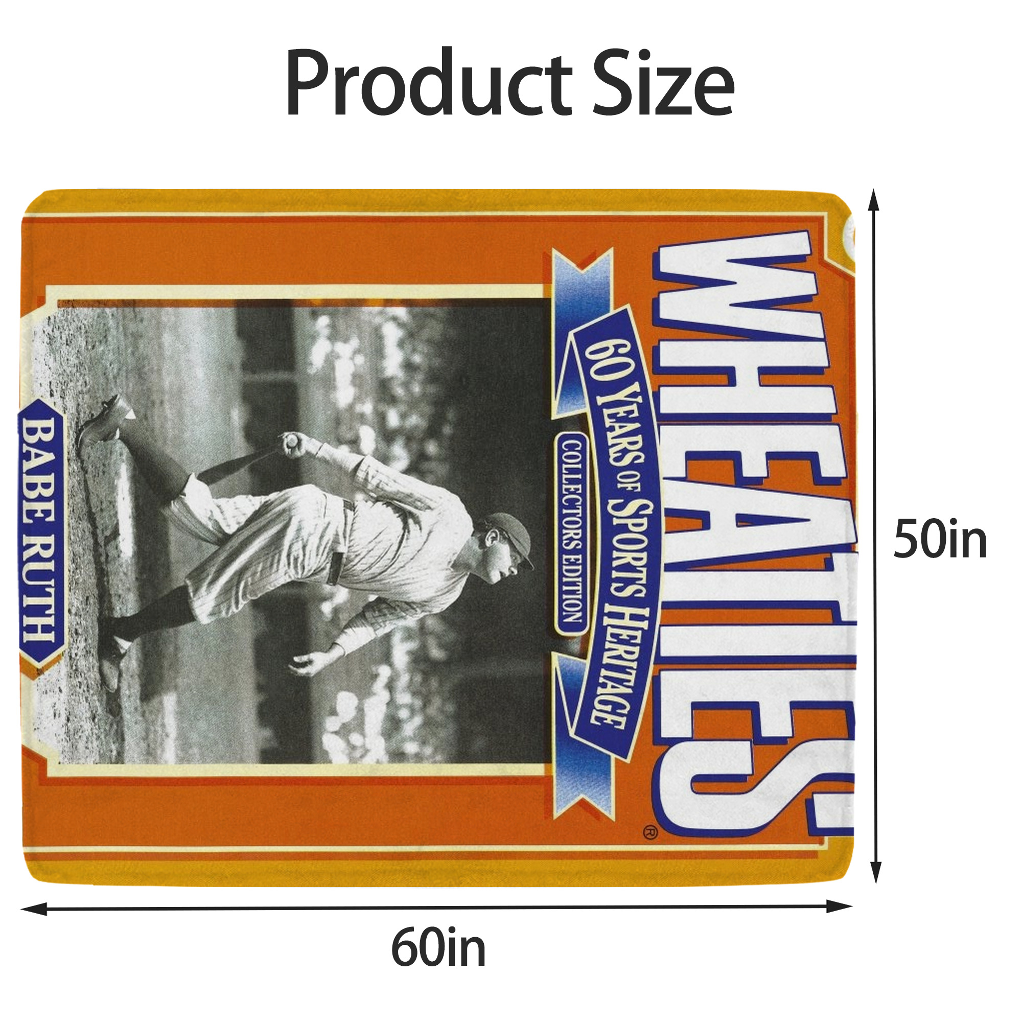 Babe Ruth 41 Soft Fleece Throw Blanket 50 X 60 Inch – Super Soft, Lightweight, And Durable – Perfect For Sofa, Bed, Camping, And More – Ideal Gift For Family And Friends