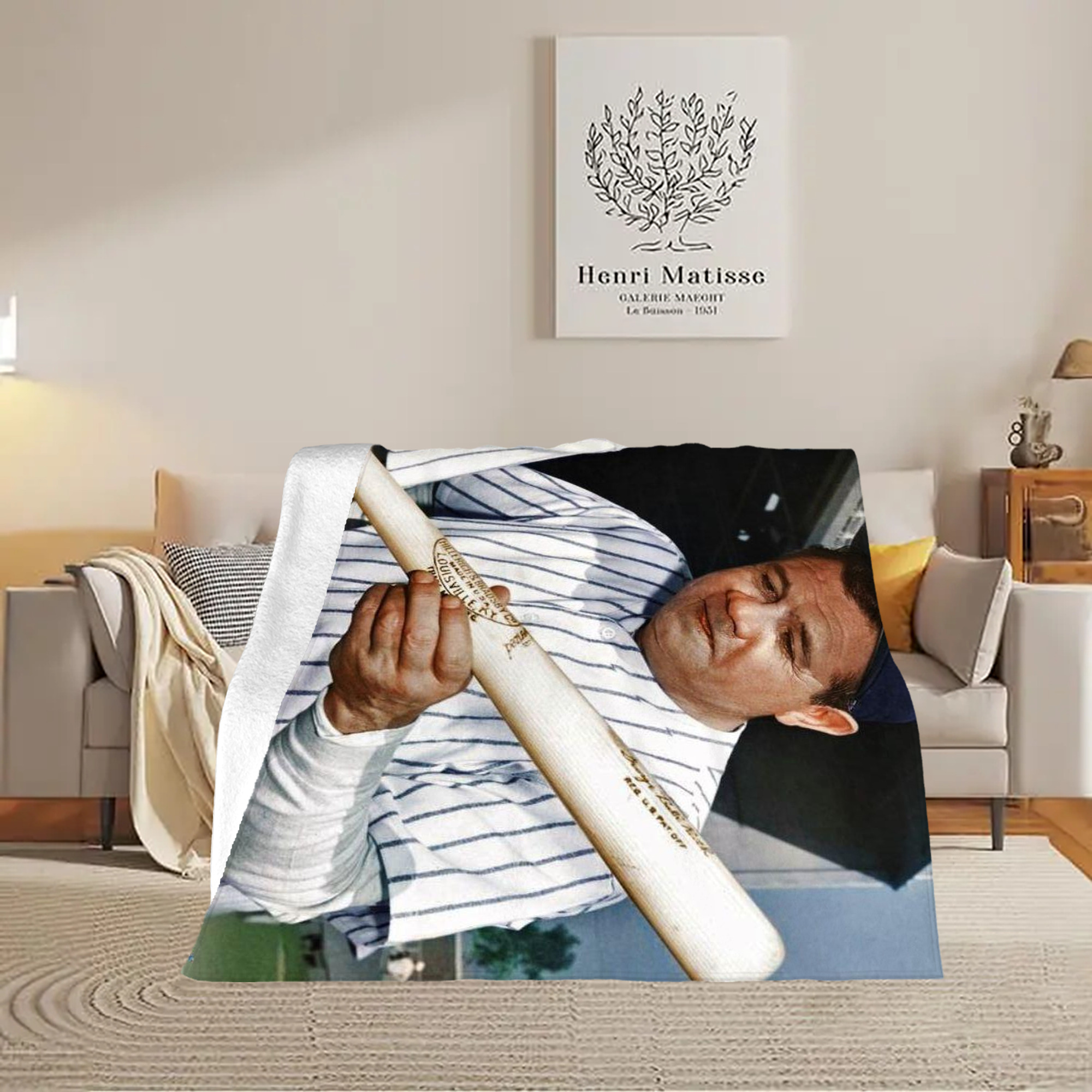 Babe Ruth 20 Soft Fleece Throw Blanket 50 X 60 Inch – Super Soft, Lightweight, And Durable – Perfect For Sofa, Bed, Camping, And More – Ideal Gift For Family And Friends
