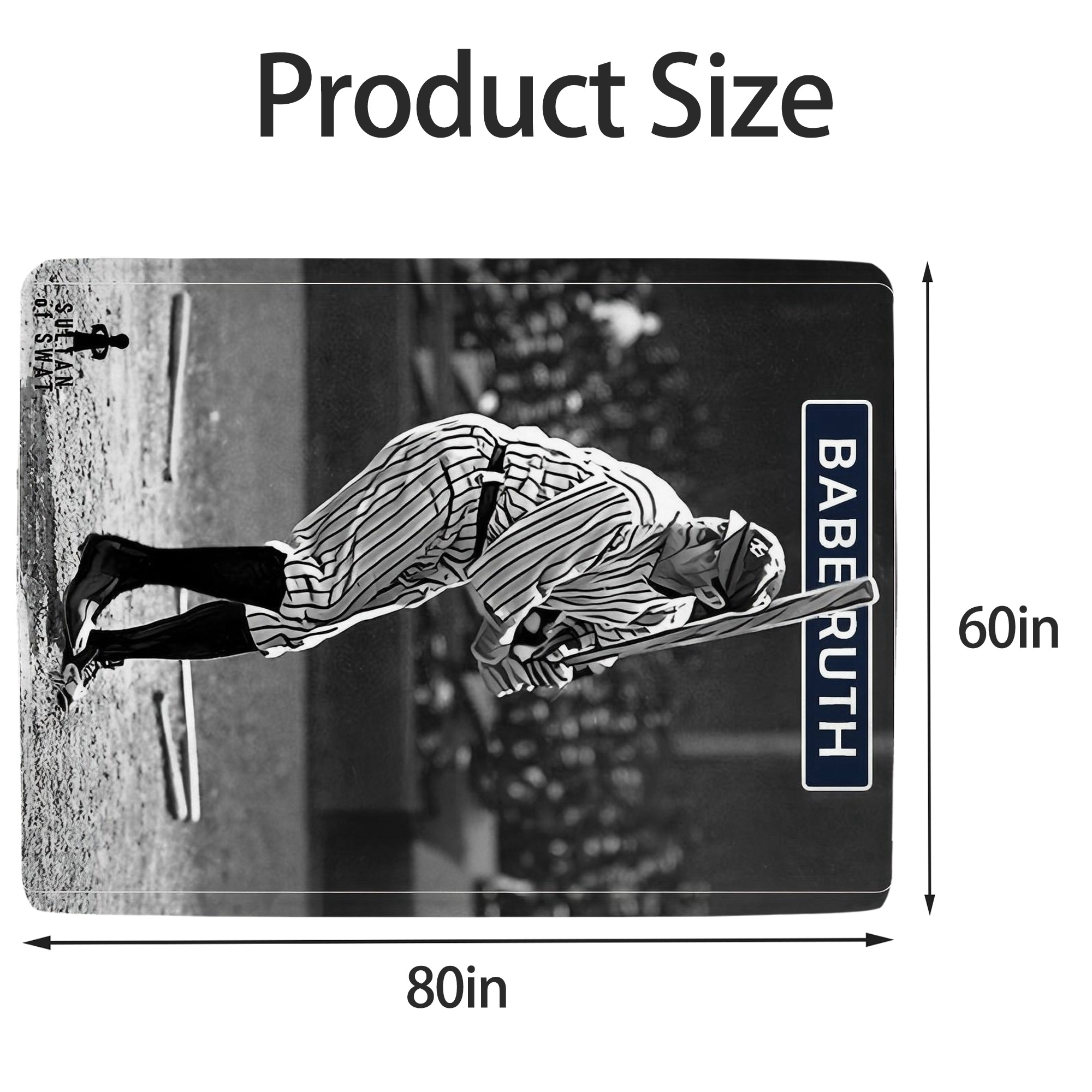 Babe Ruth 17 Soft Fleece Throw Blanket 60 X 80 Inch – Super Soft, Lightweight, And Durable – Perfect For Sofa, Bed, Camping, And More – Ideal Gift For Family And Friends