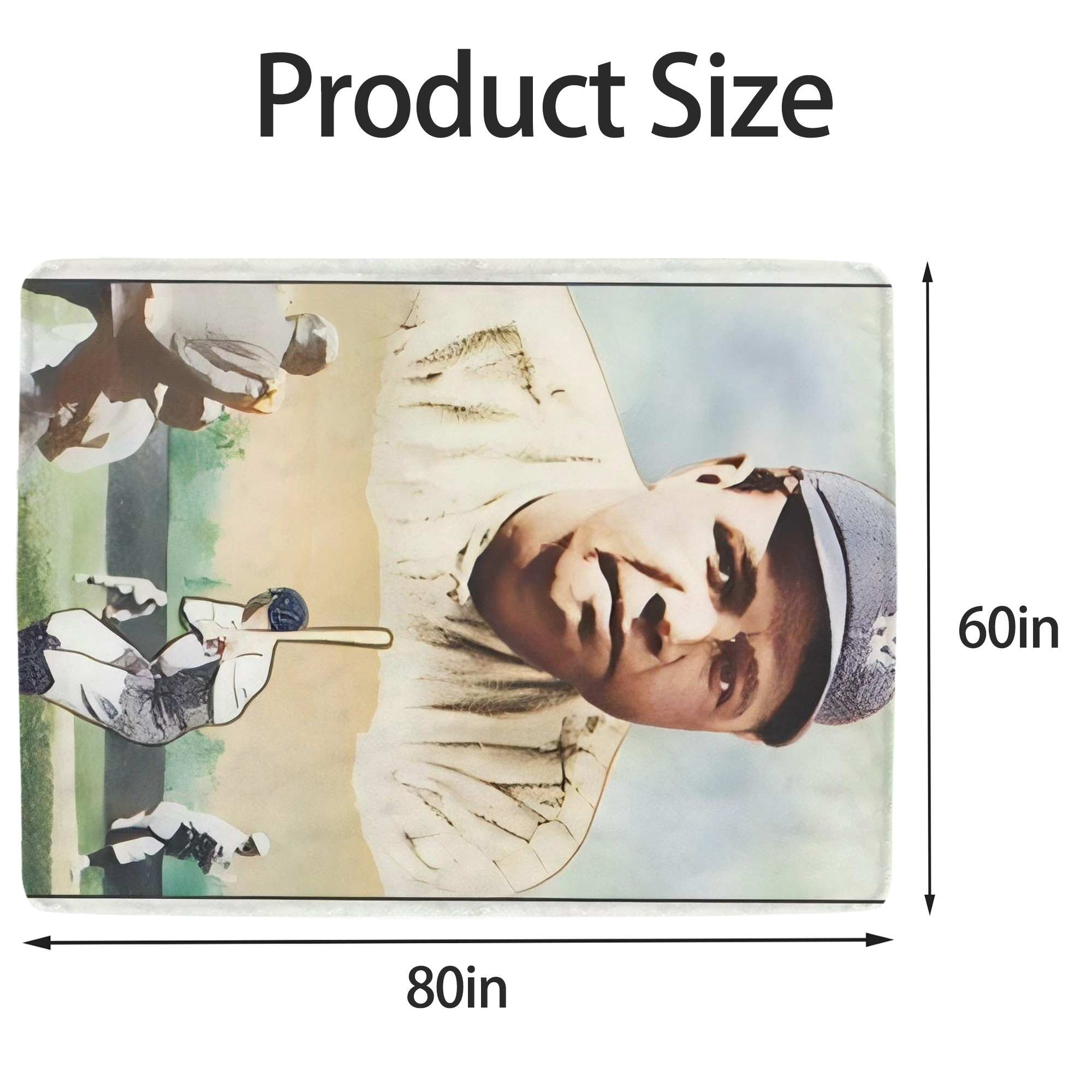 Babe Ruth 18 Soft Fleece Throw Blanket 60 X 80 Inch – Super Soft, Lightweight, And Durable – Perfect For Sofa, Bed, Camping, And More – Ideal Gift For Family And Friends