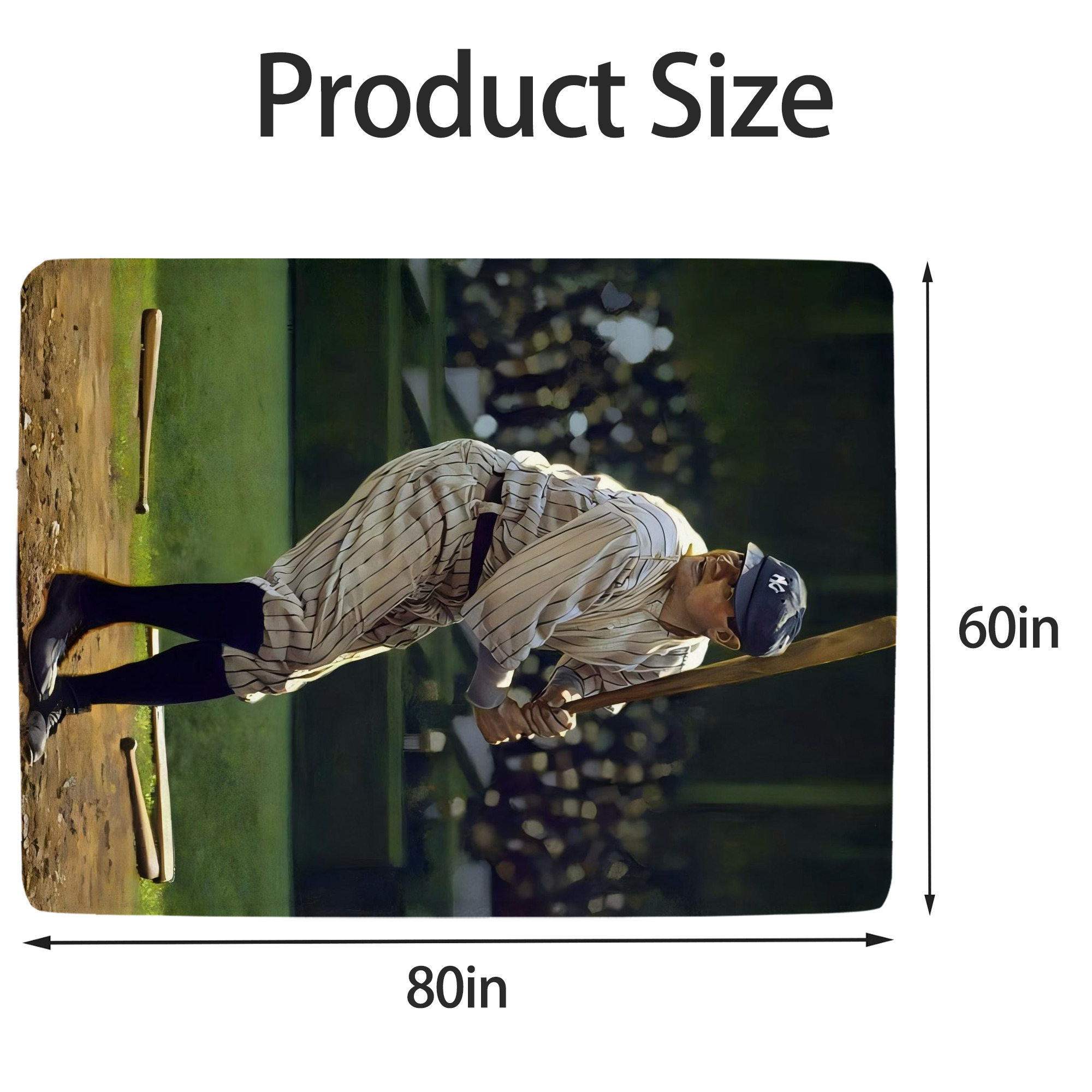 Babe Ruth 19 Soft Fleece Throw Blanket 60 X 80 Inch – Super Soft, Lightweight, And Durable – Perfect For Sofa, Bed, Camping, And More – Ideal Gift For Family And Friends