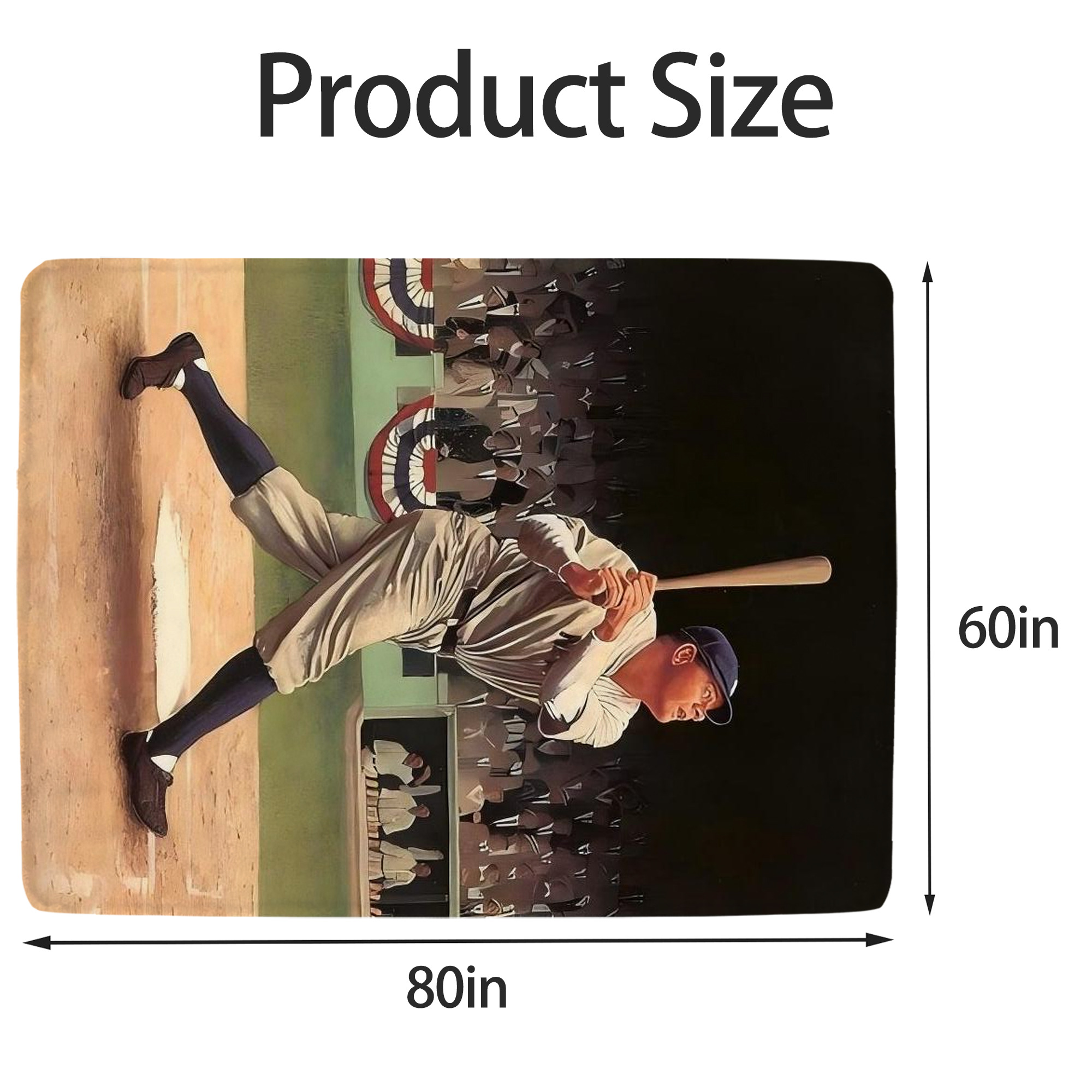 Babe Ruth 35 Soft Fleece Throw Blanket 60 X 80 Inch – Super Soft, Lightweight, And Durable – Perfect For Sofa, Bed, Camping, And More – Ideal Gift For Family And Friends