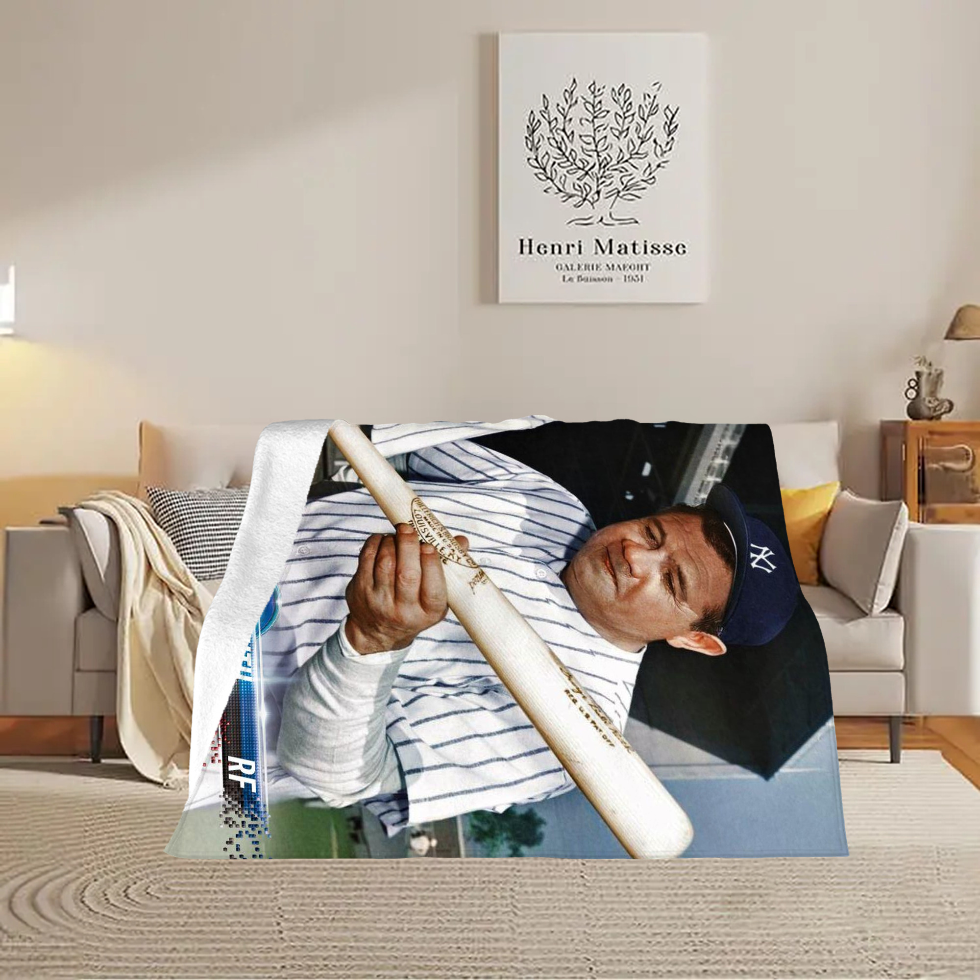 Babe Ruth 20 Soft Fleece Throw Blanket 60 X 80 Inch – Super Soft, Lightweight, And Durable – Perfect For Sofa, Bed, Camping, And More – Ideal Gift For Family And Friends