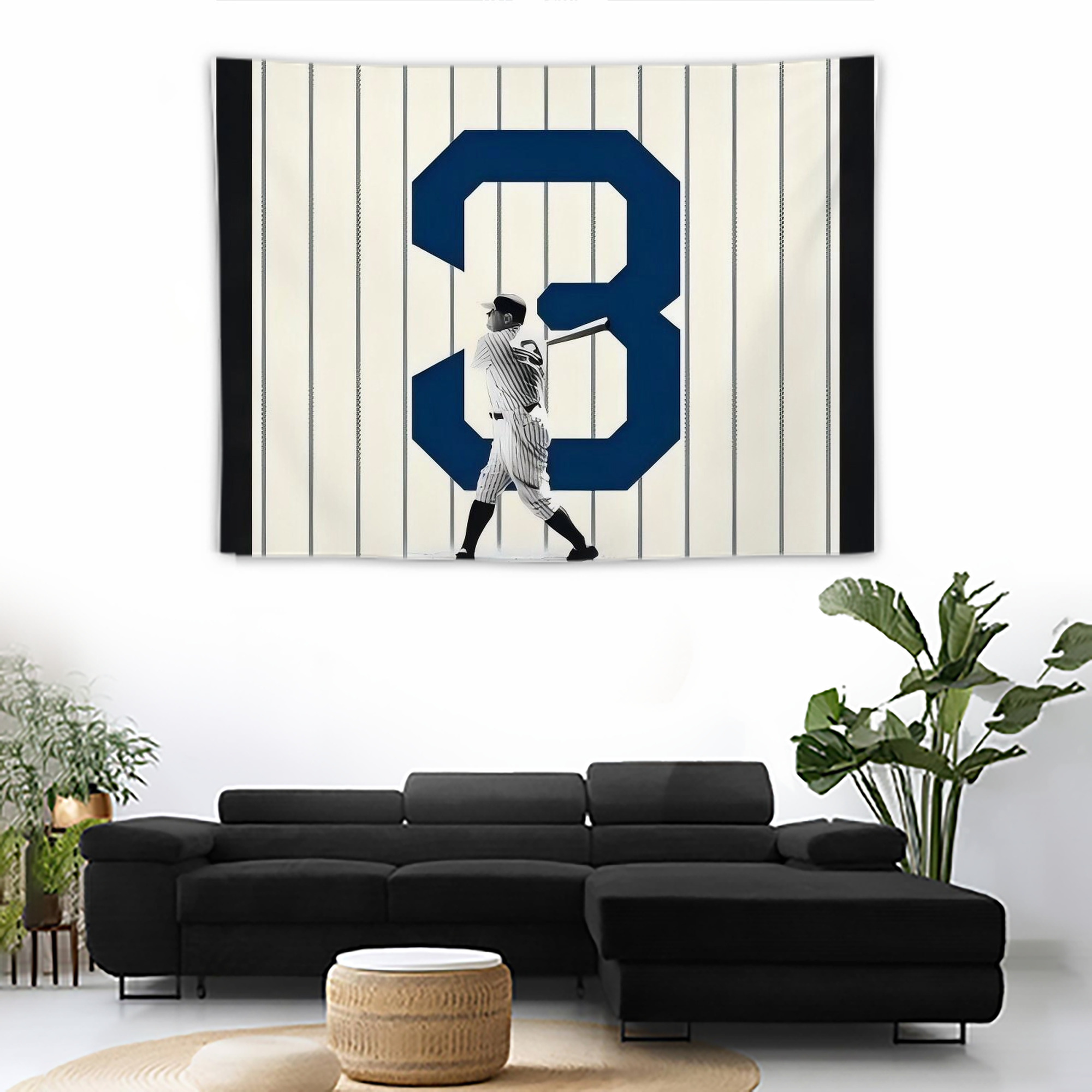 Babe Ruth 26 Wall Tapestry For Bedroom Aesthetic – Boho Style Polyester Fabric Wall Hanging With Hooks – 60 X 90 Inch Large Size, Lightweight, Durable, Easy To Hang