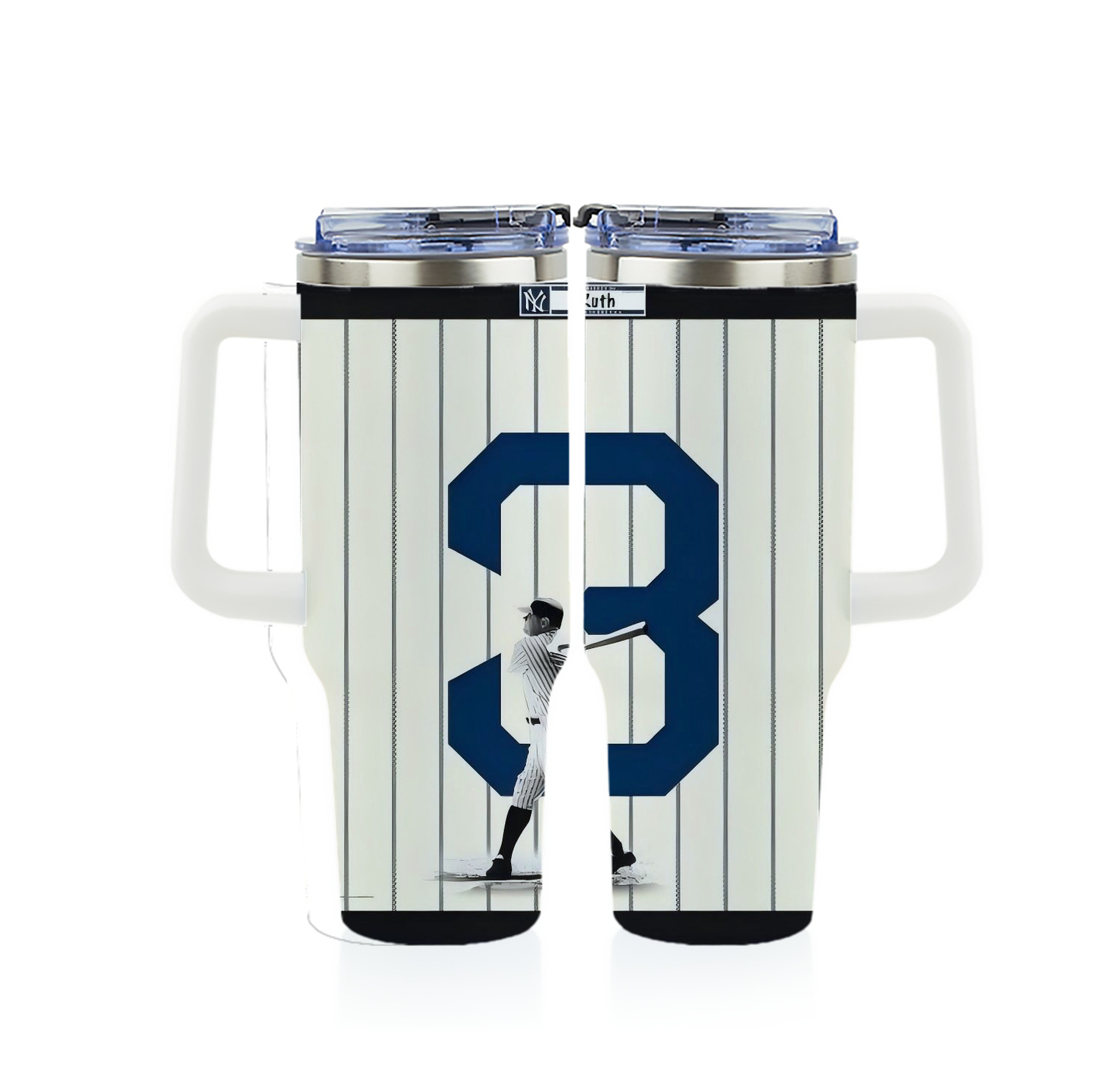 Babe Ruth 26 40oz Full Wrap Car Tumbler – Durable Stainless Steel Travel Mug With Vibrant UV Print – Double Wall Insulated, Fits Most Car Cup Holders