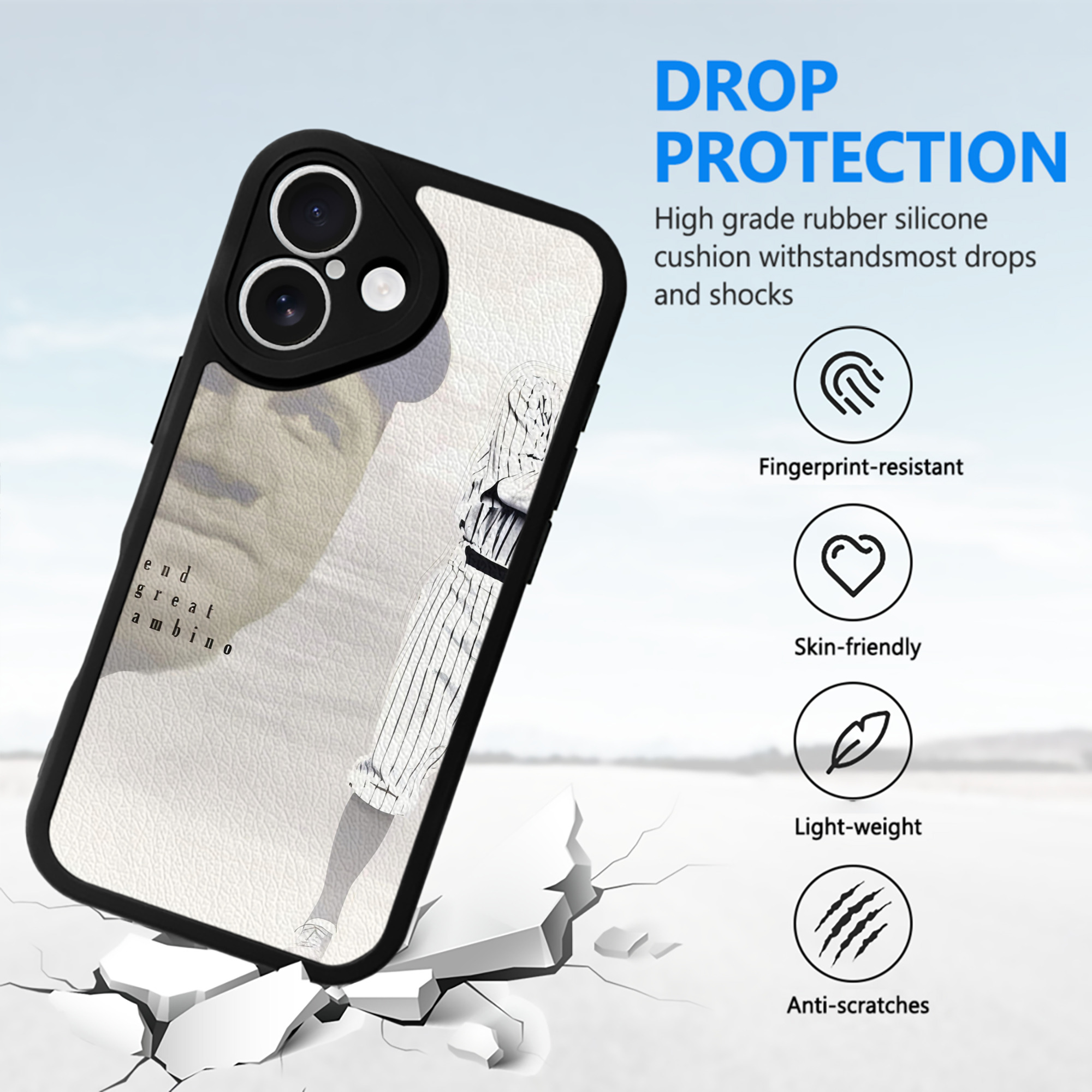 Babe Ruth 25 IPhone 16 Silicone Leather Case – UV Print, Lambskin Texture – Perfect Fit, Wireless Charging Compatible, Scratch Resistant, Precise Cutouts – Stylish Protection For IPhone 16