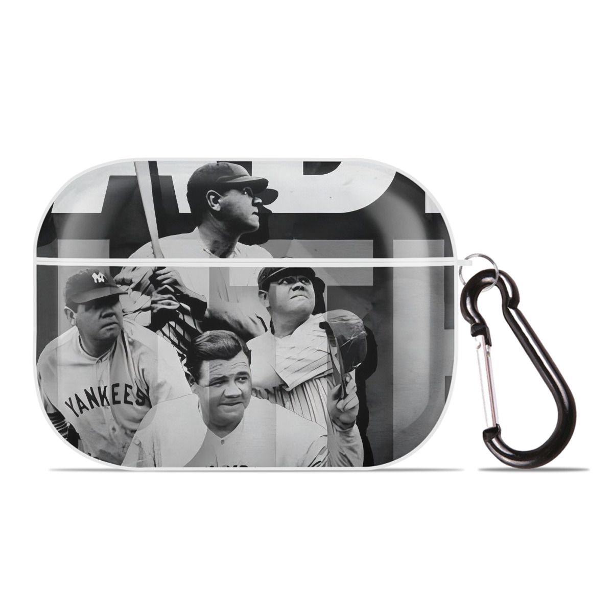 Babe Ruth 22 AirPods Pro Hard Case White With Keychain, Durable Flexible PC, Precise Cutouts, Anti-Fingerprint, Yellowing & Scratch Resistant, Full Protection, Washable