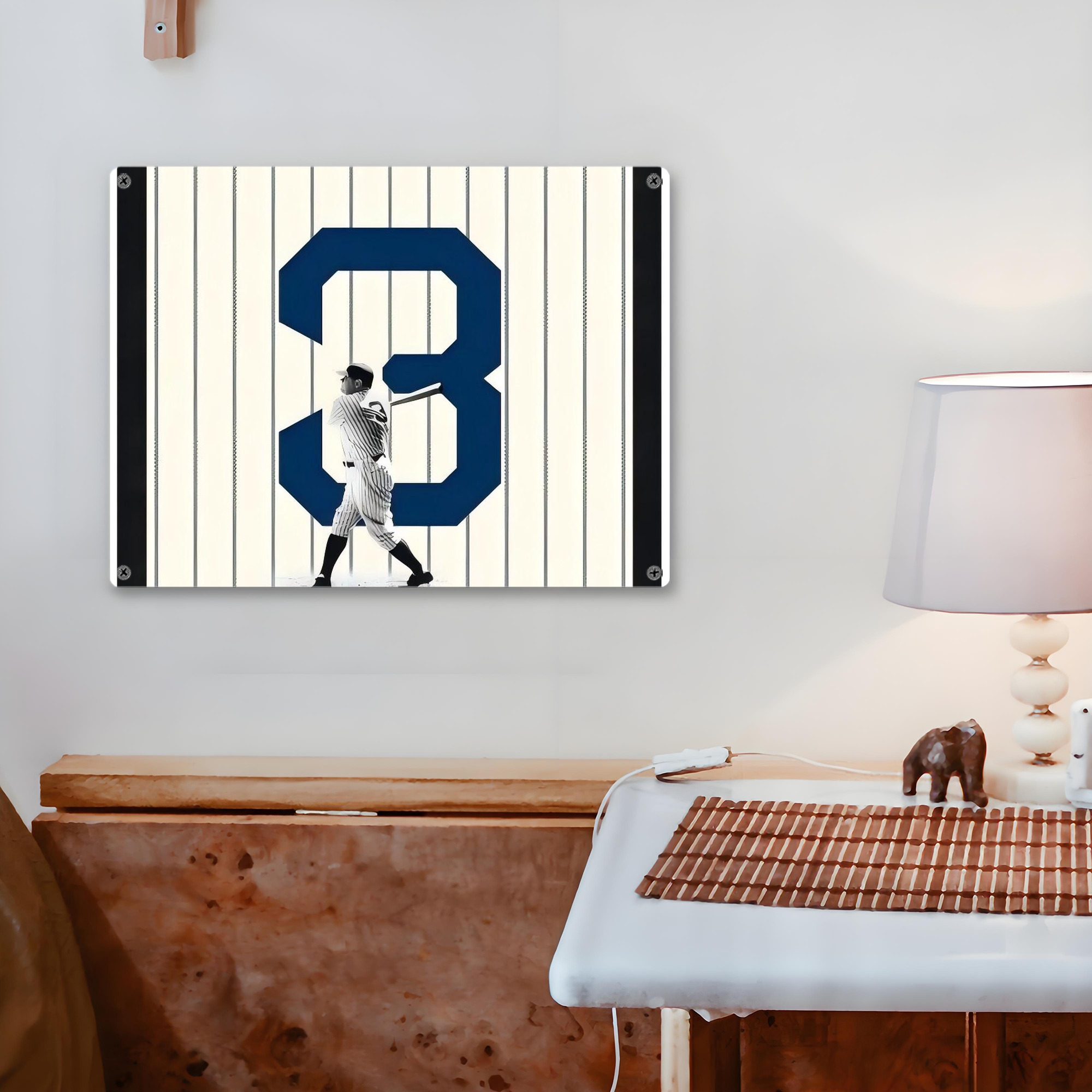 Babe Ruth 26 Vintage Metal Tin Sign 16x12 – Full-Print Iron Wall Decor – Durable, Fade-Resistant – Easy To Hang – Ideal For Home, Bar, Kitchen & Office Decor