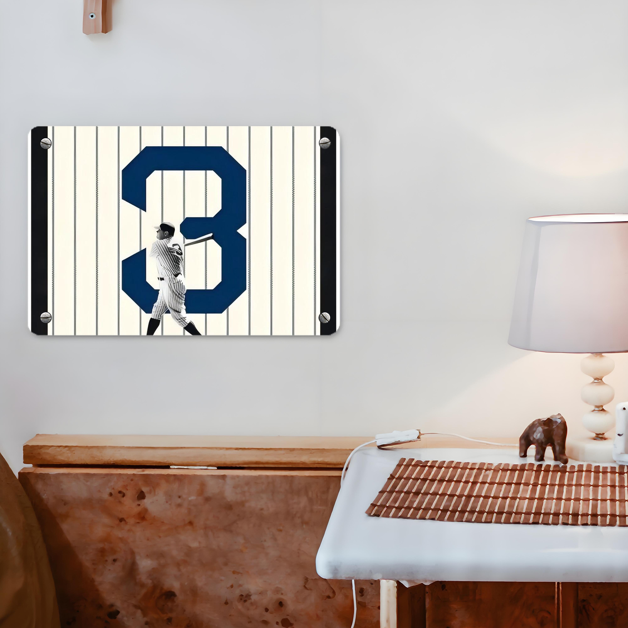 Babe Ruth 26 Metal Tin Sign 12x8inch - Premium Full-Print Decorative Wall Art, Durable Rust-Resistant Metal Plaque For Living Room, Bedroom, Kitchen, Office, Bar Décor