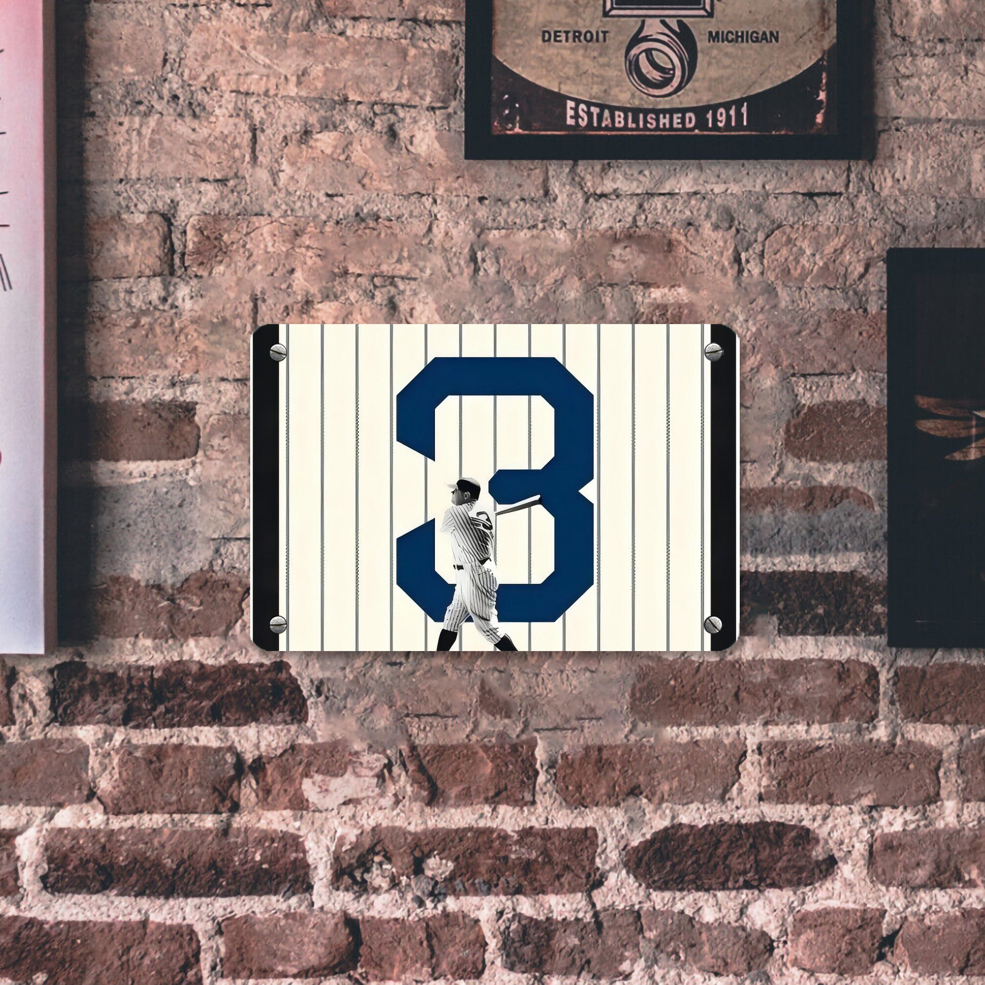 Babe Ruth 26 Metal Tin Sign 12x8inch - Premium Full-Print Decorative Wall Art, Durable Rust-Resistant Metal Plaque For Living Room, Bedroom, Kitchen, Office, Bar Décor