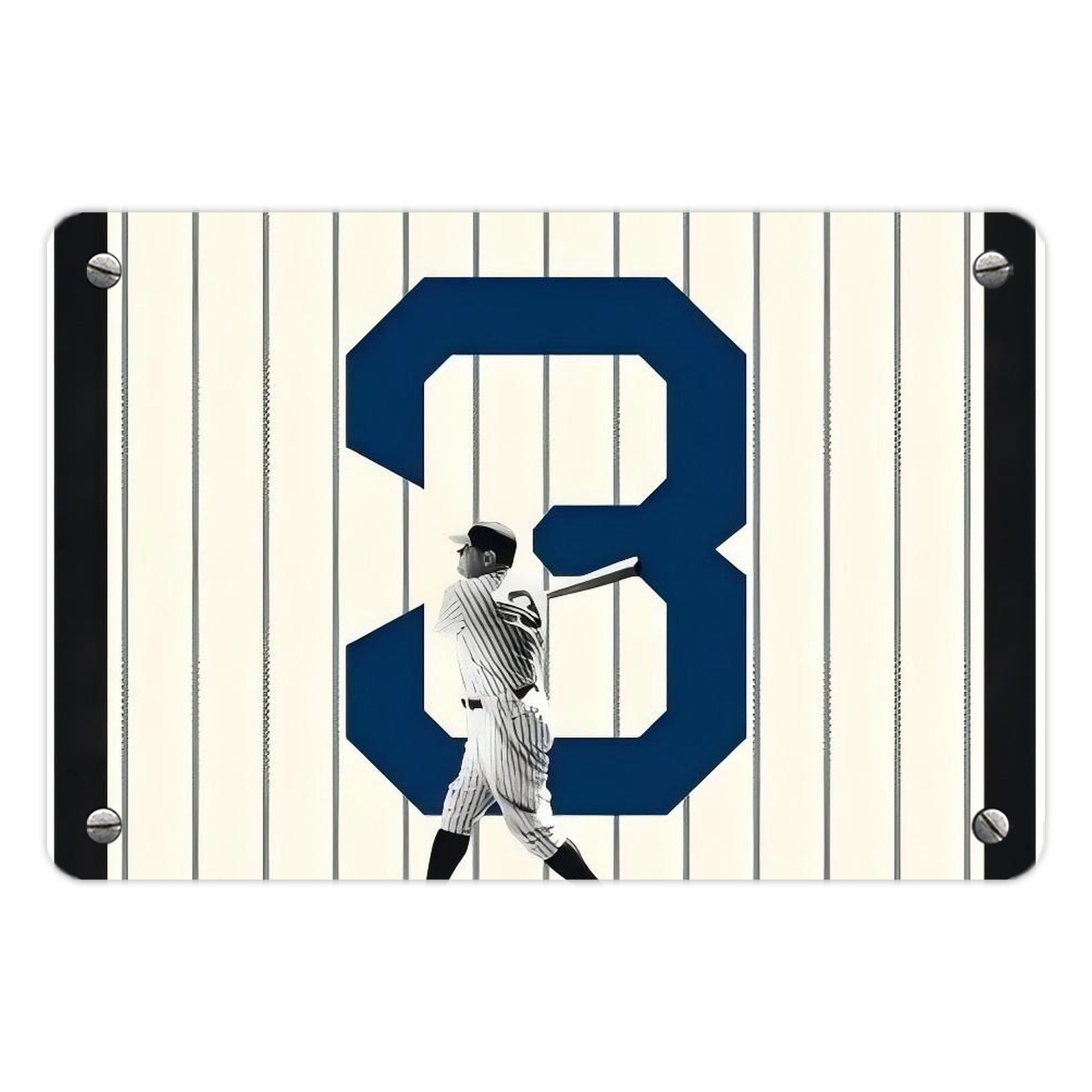 Babe Ruth 26 Metal Tin Sign 12x8inch - Premium Full-Print Decorative Wall Art, Durable Rust-Resistant Metal Plaque For Living Room, Bedroom, Kitchen, Office, Bar Décor