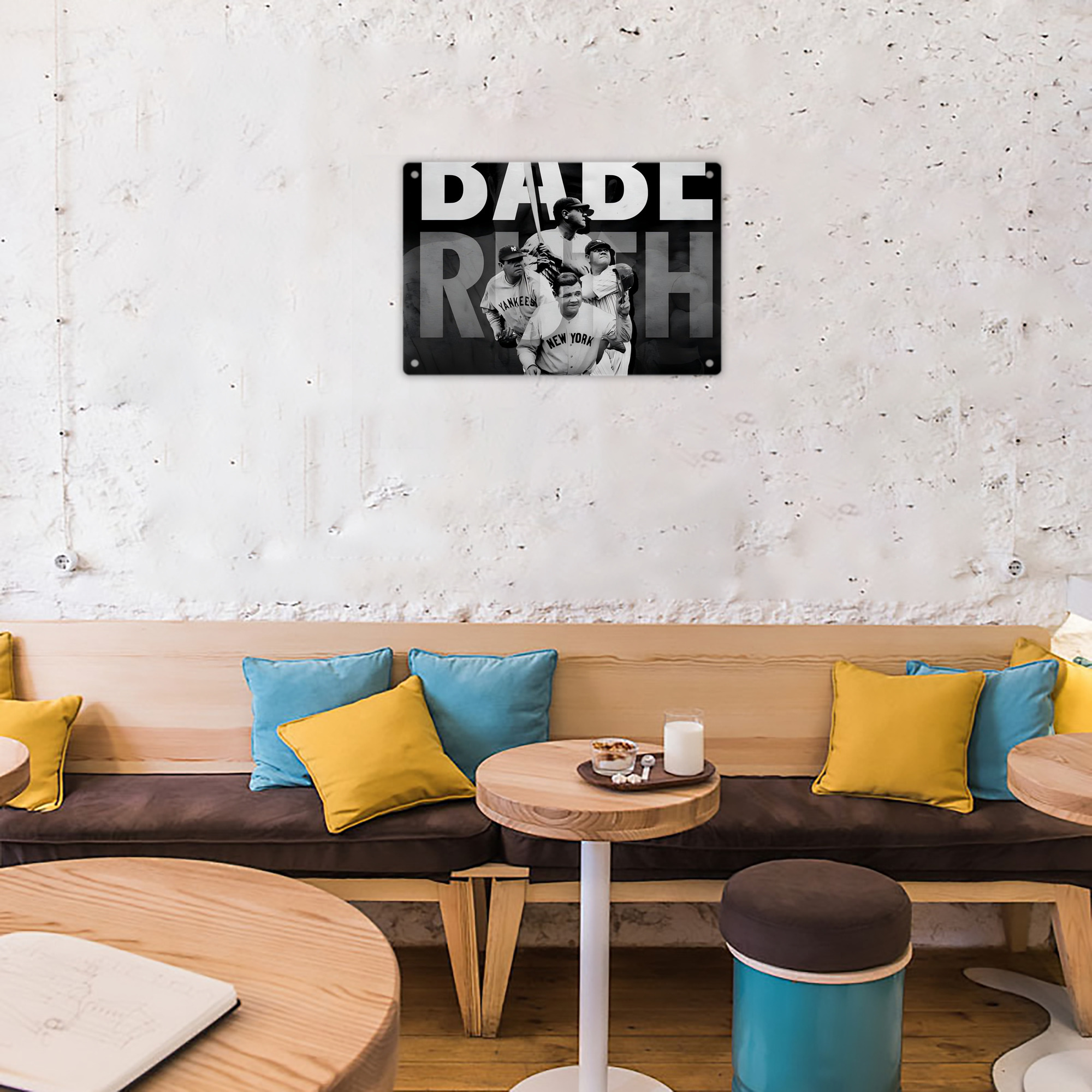 Babe Ruth 22 Decorative Aluminum Plaque – Horizontal Design – Durable, Stylish, Easy To Install – Ideal For Home, Office, Bar, And More