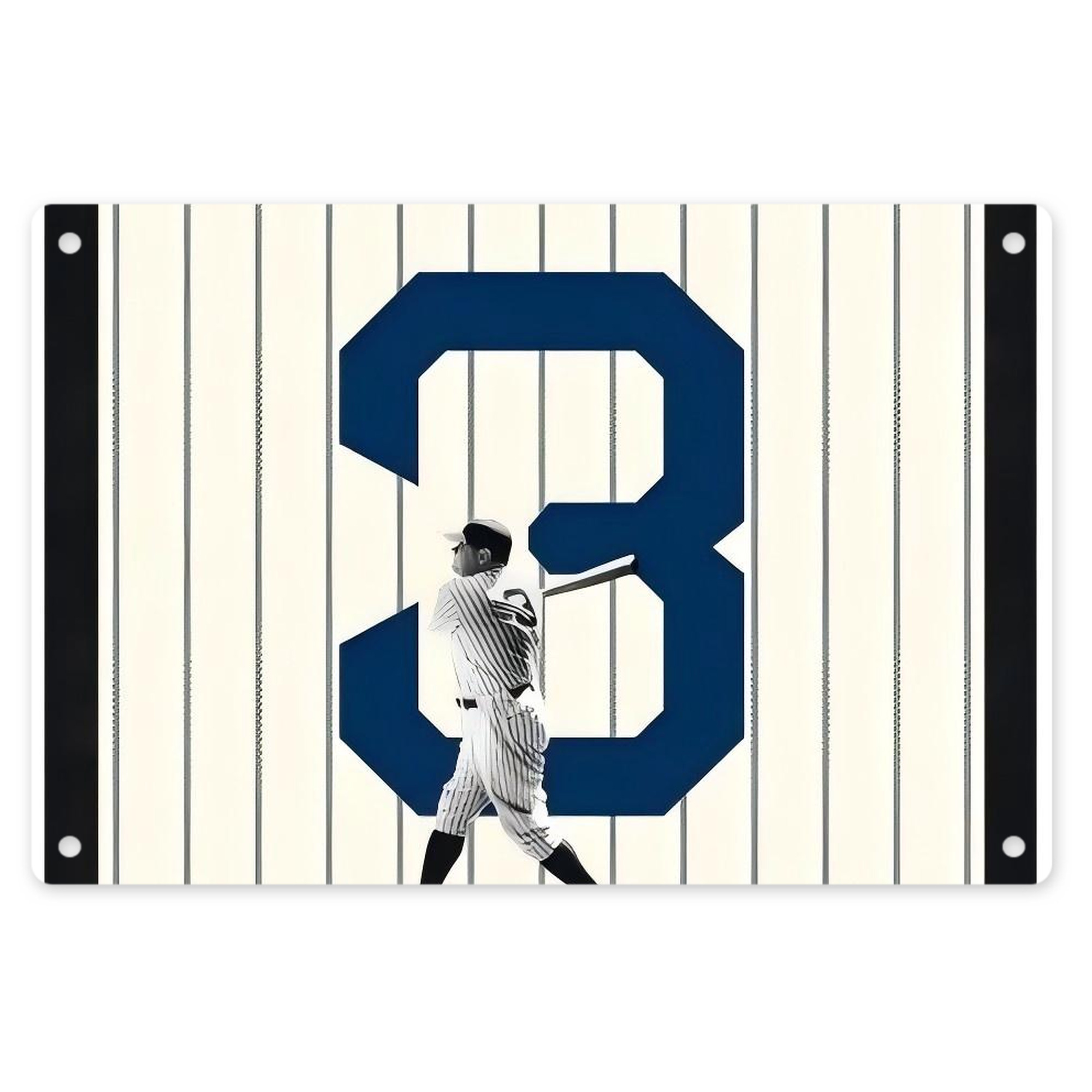 Babe Ruth 26 Decorative Aluminum Plaque – Horizontal Design – Durable, Stylish, Easy To Install – Ideal For Home, Office, Bar, And More