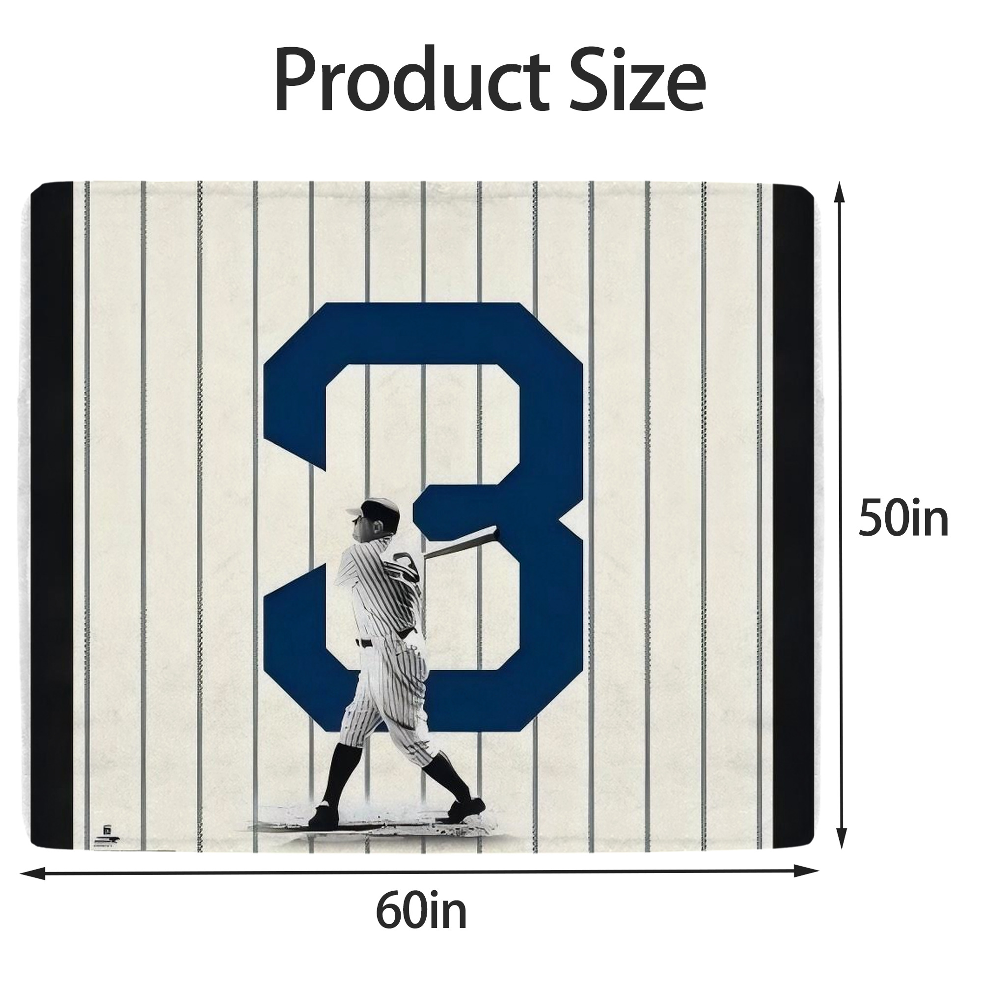 Babe Ruth 26 Soft Fleece Throw Blanket 50 X 60 Inch – Super Soft, Lightweight, And Durable – Perfect For Sofa, Bed, Camping, And More – Ideal Gift For Family And Friends