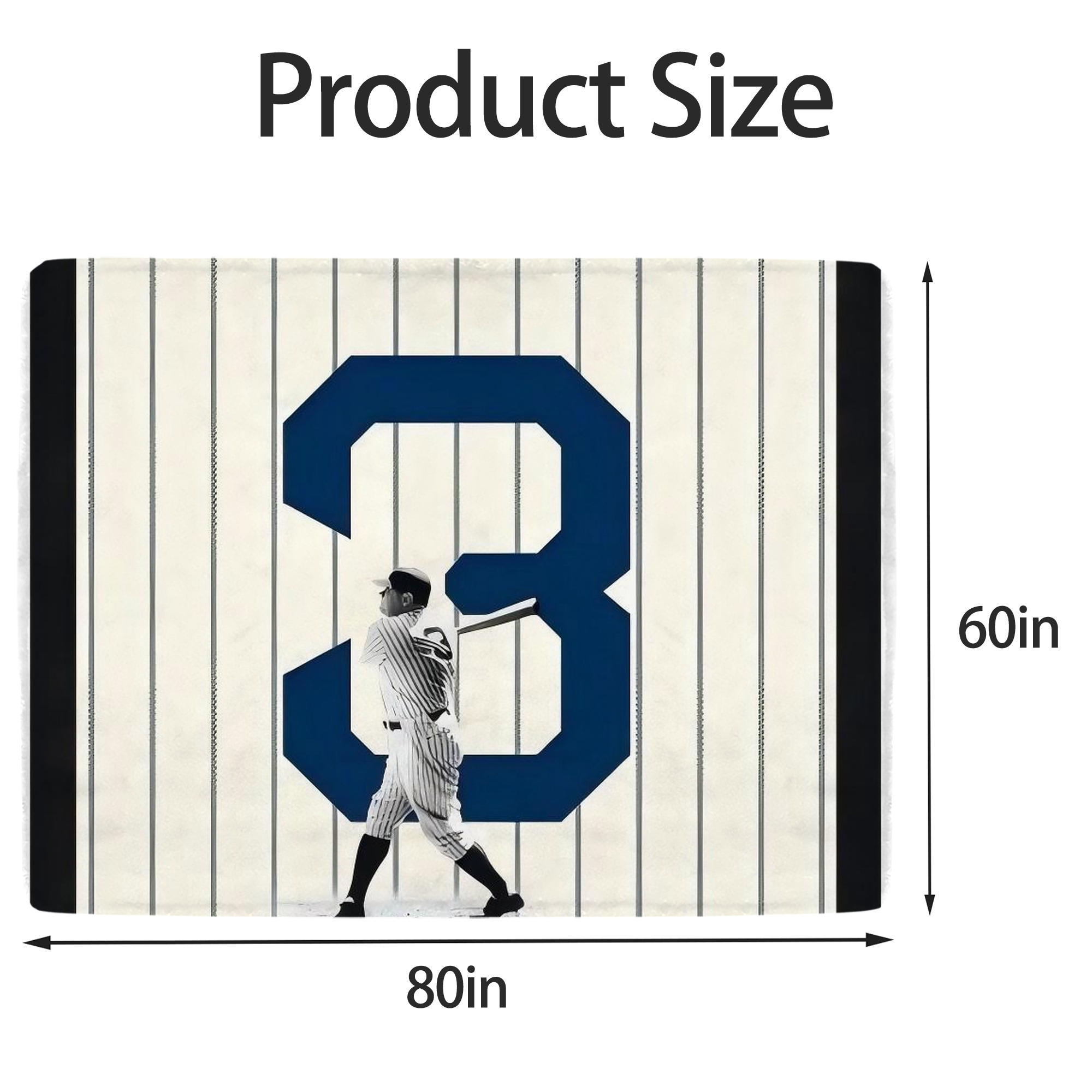 Babe Ruth 26 Soft Fleece Throw Blanket 60 X 80 Inch – Super Soft, Lightweight, And Durable – Perfect For Sofa, Bed, Camping, And More – Ideal Gift For Family And Friends