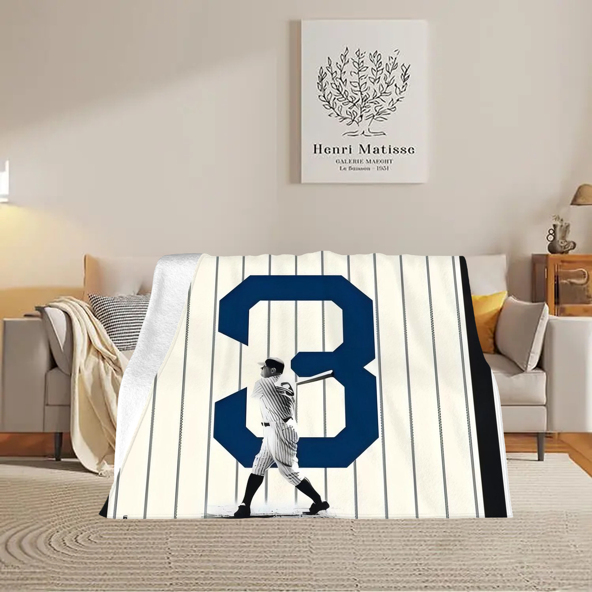 Babe Ruth 26 Soft Fleece Throw Blanket 60 X 80 Inch – Super Soft, Lightweight, And Durable – Perfect For Sofa, Bed, Camping, And More – Ideal Gift For Family And Friends